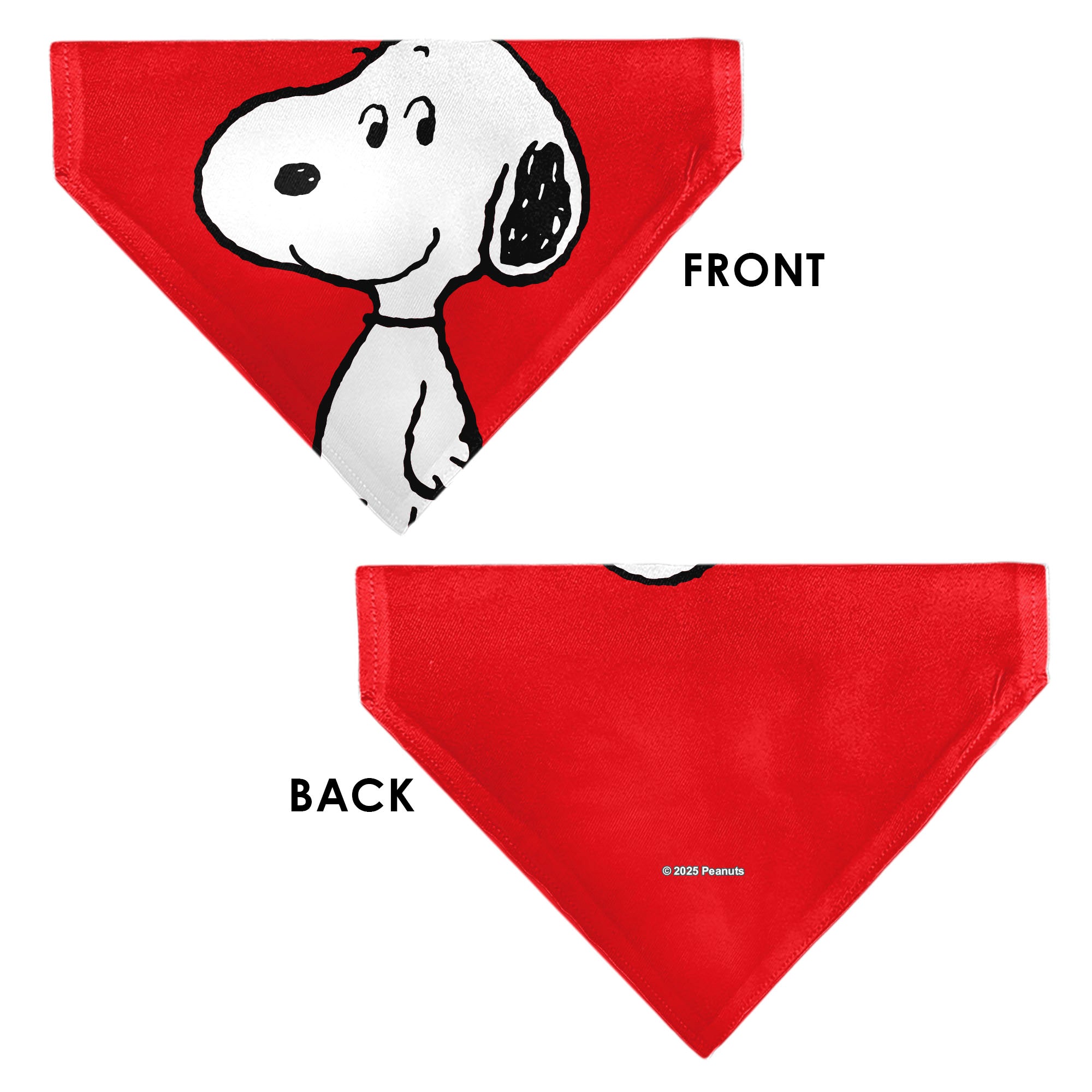 Pet Bandana - Peanuts Snoopy Smiling Face Pose Red Pet Bandanas Peanuts Worldwide LLC