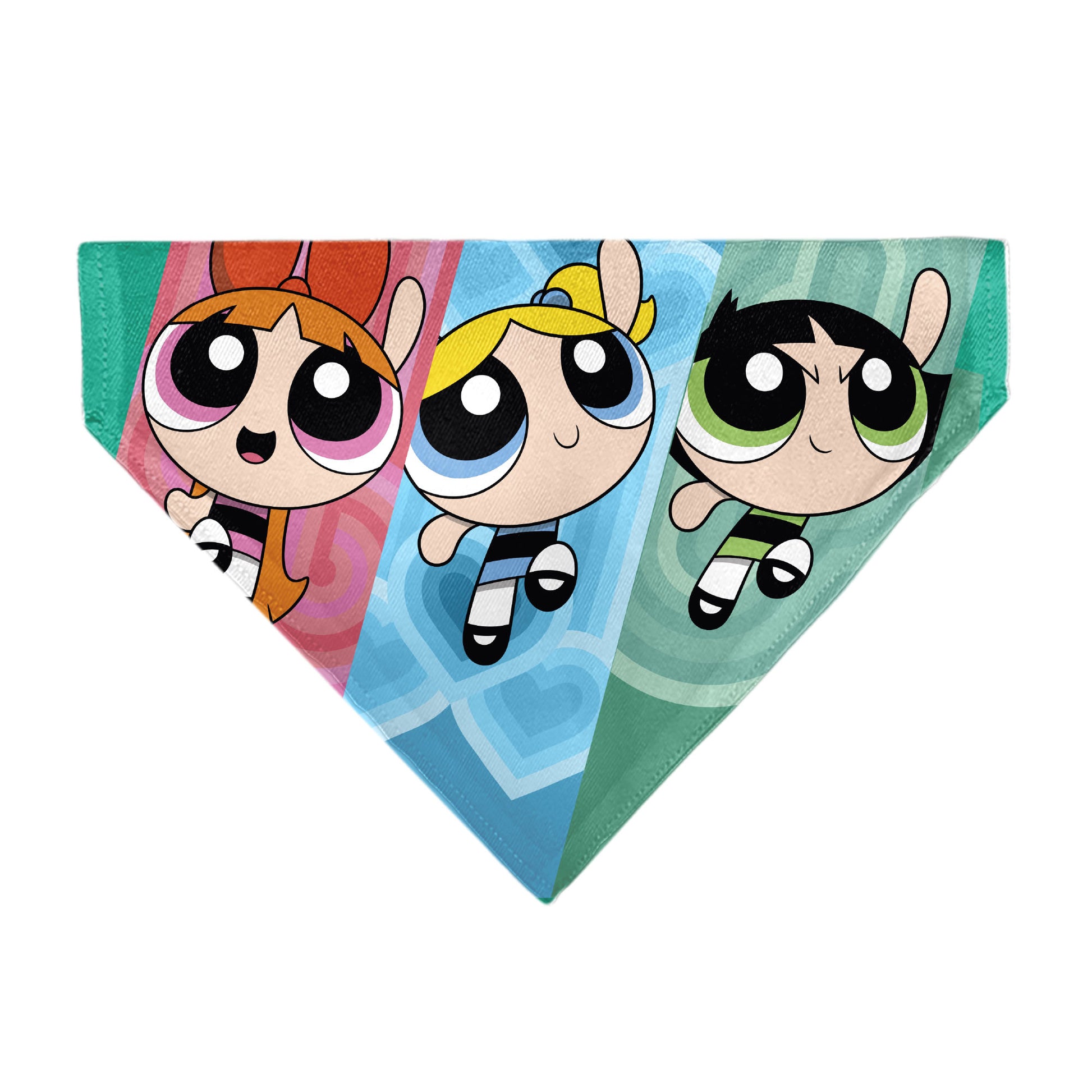 Pet Bandana - The Powerpuff Girls Flight Pose Pinks/Blues/Greens Pet Bandanas Powerpuff Girls
