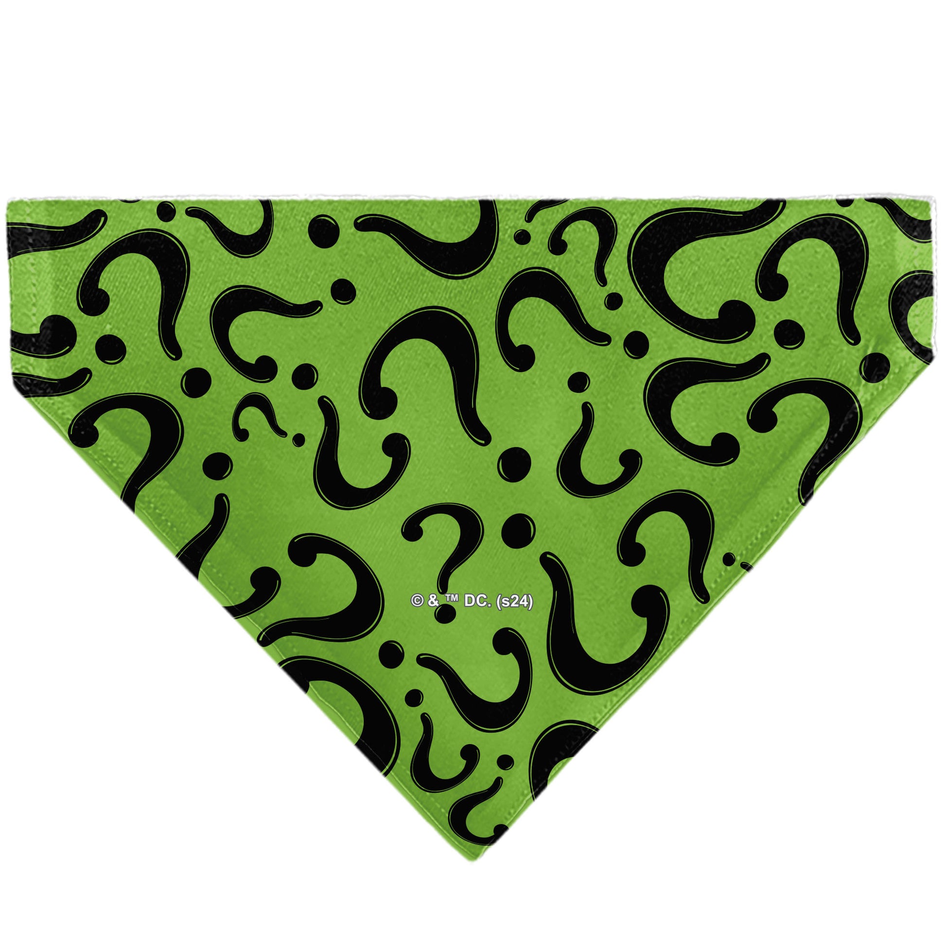 Pet Bandana - The Riddler Question Mark Logo Scattered Green/Black Pet Bandanas DC Comics