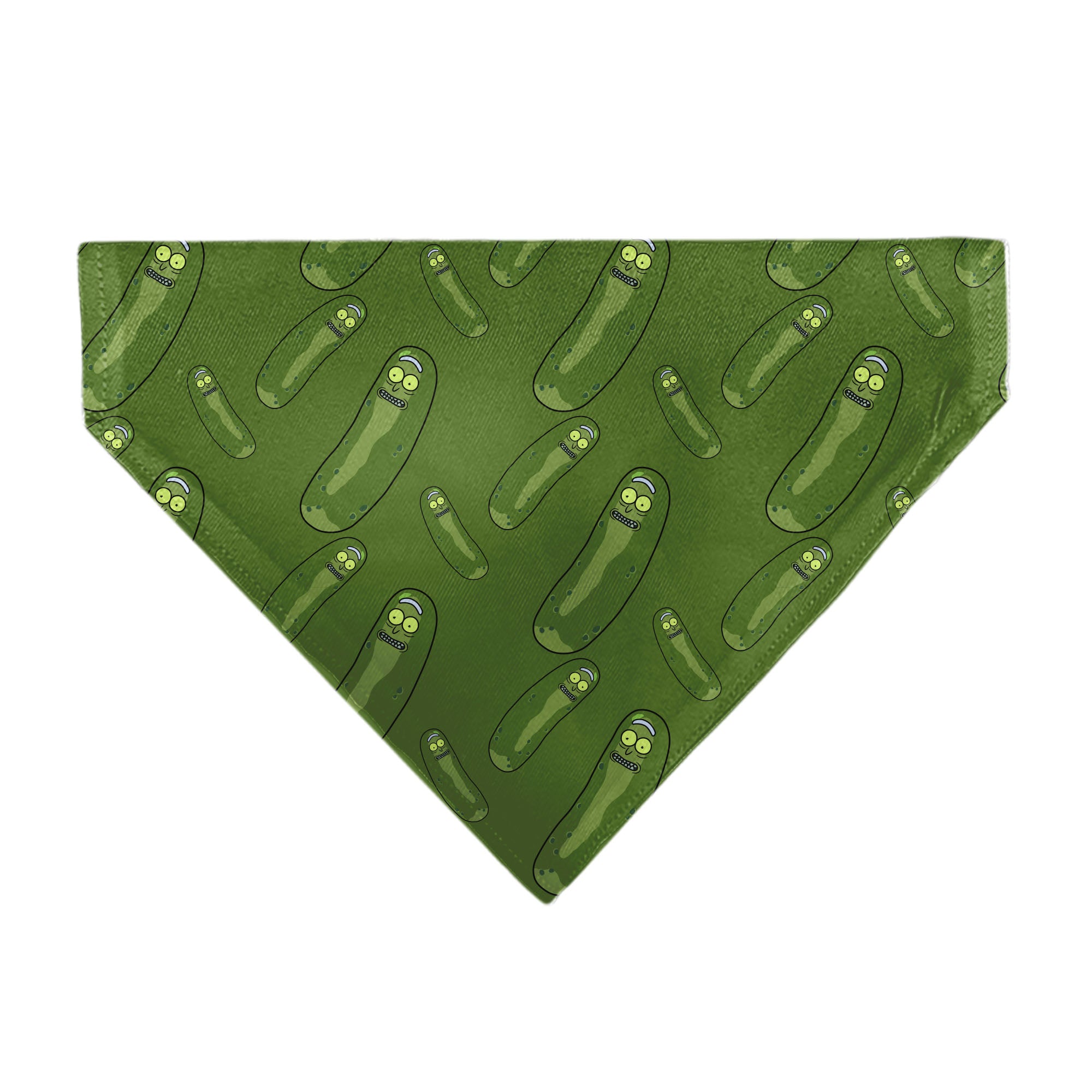 Pet Bandana - Rick and Morty Pickle Rick Pose Scattered Greens Pet Bandanas Rick and Morty