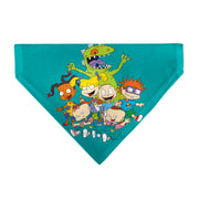 Pet Bandana - Rugrats Kids Group Pose and Title Logo Blue Pet Bandanas Rugrats