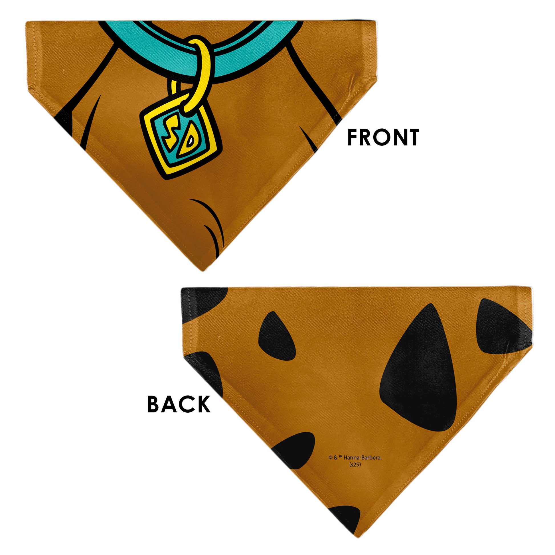 Pet Bandana - Scooby Doo Character Close-Up SD Dog Tag Brown Pet Bandanas Scooby Doo