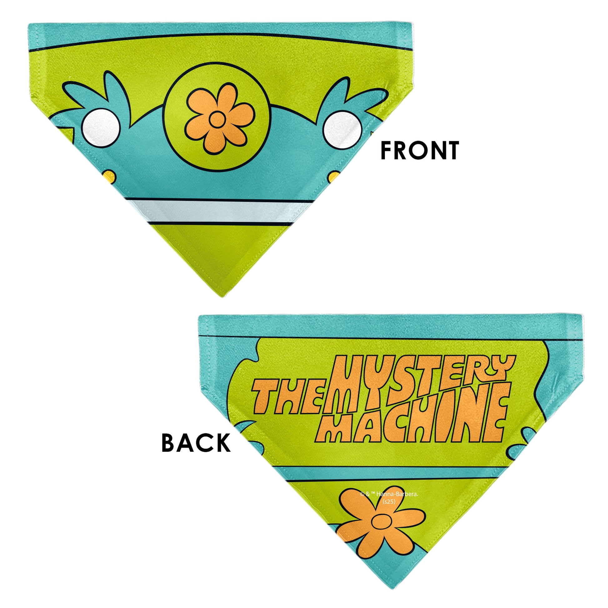 Pet Bandana - Scooby Doo THE MYSTERY MACHINE Logo Blues/Yellow/Orange Pet Bandanas Scooby Doo