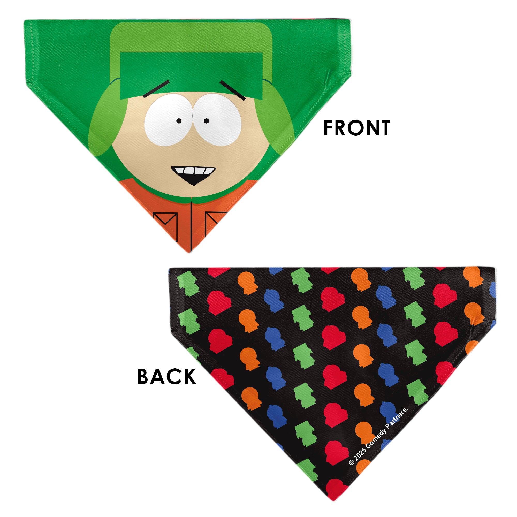 Pet Bandana - South Park Kyle Face Close-Up Greens Pet Bandanas South Park