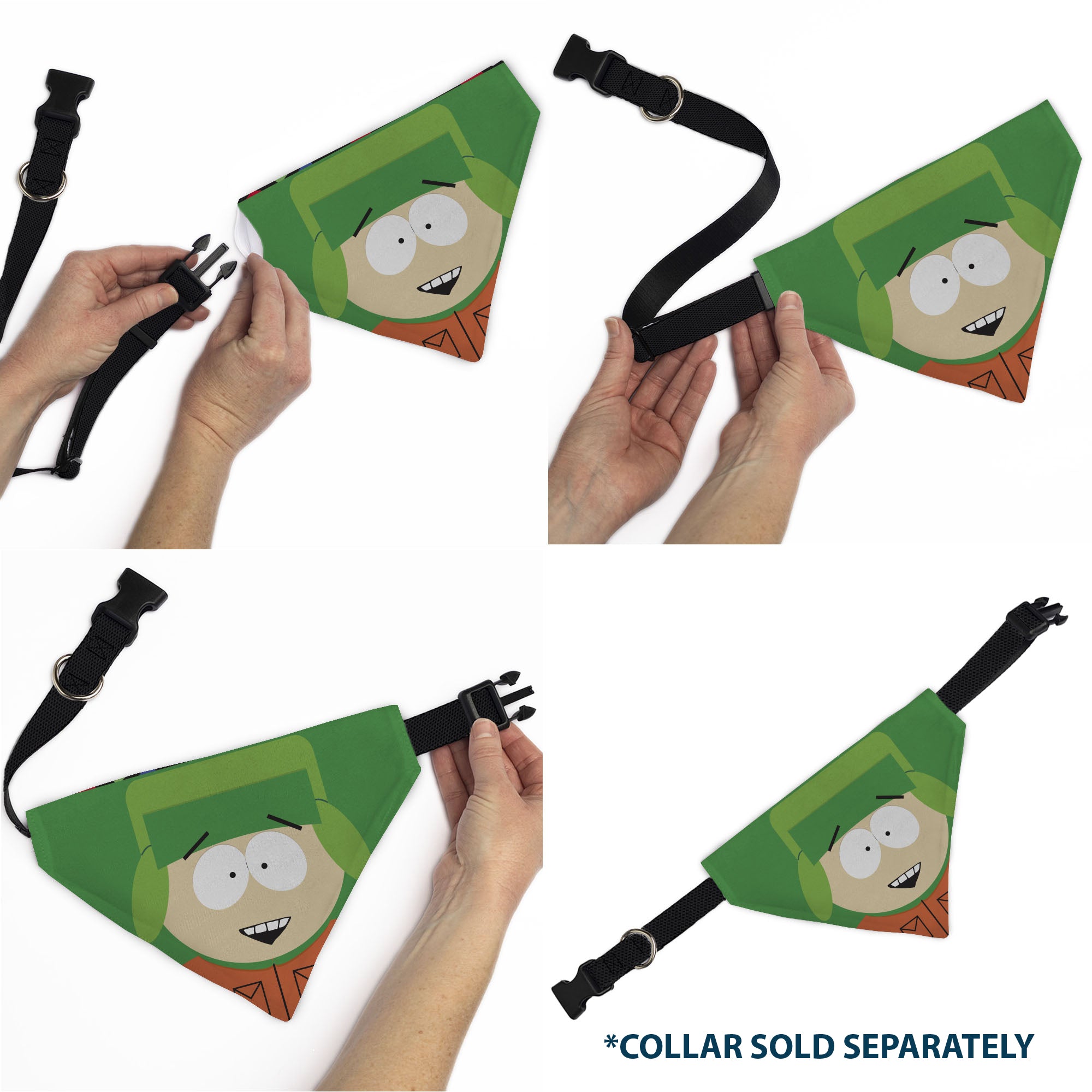 Pet Bandana - South Park Kyle Face Close-Up Greens Pet Bandanas South Park