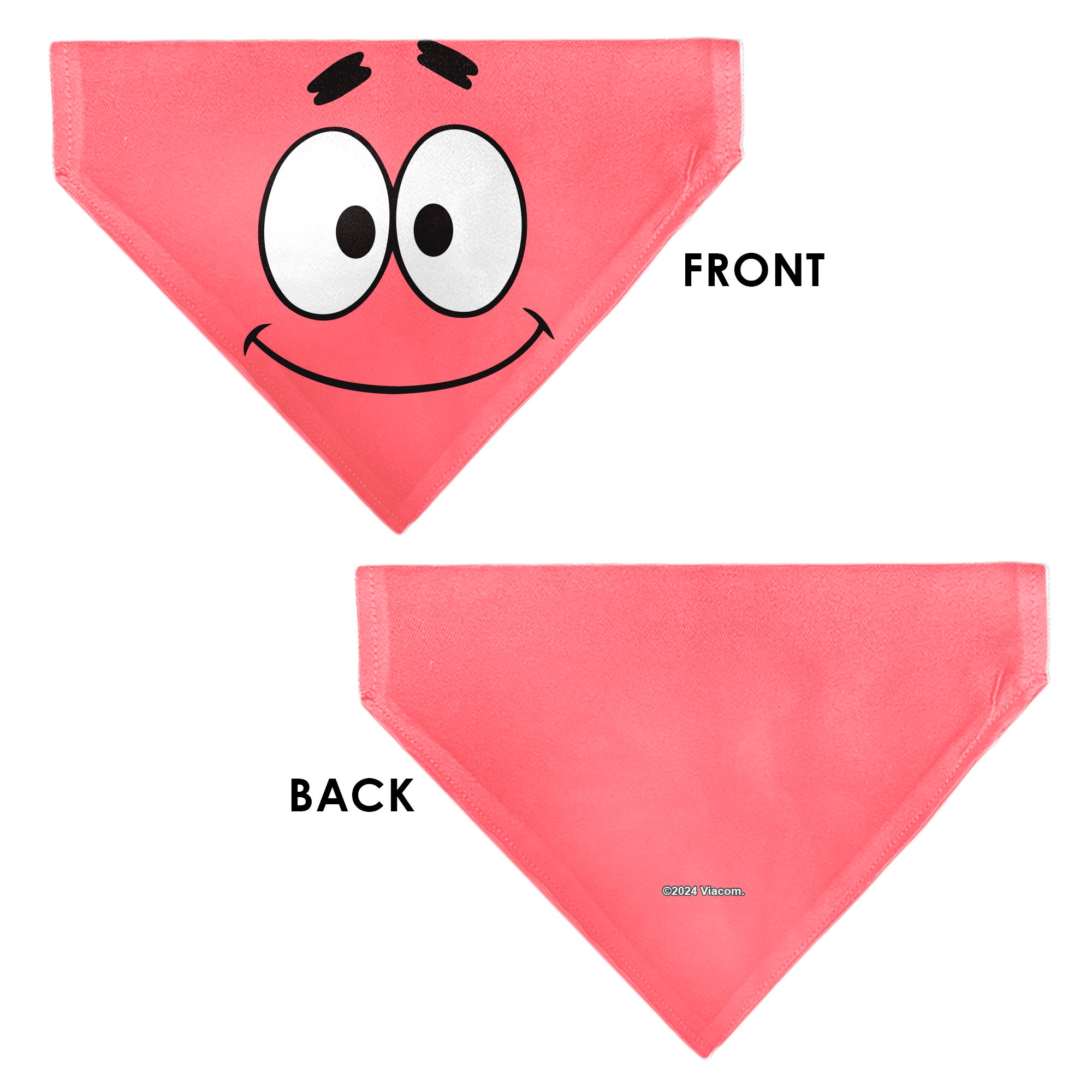 Pet Bandana - SpongeBob SquarePants Patrick Star Face Close-Up Pink Pet Bandanas SpongeBob SquarePants