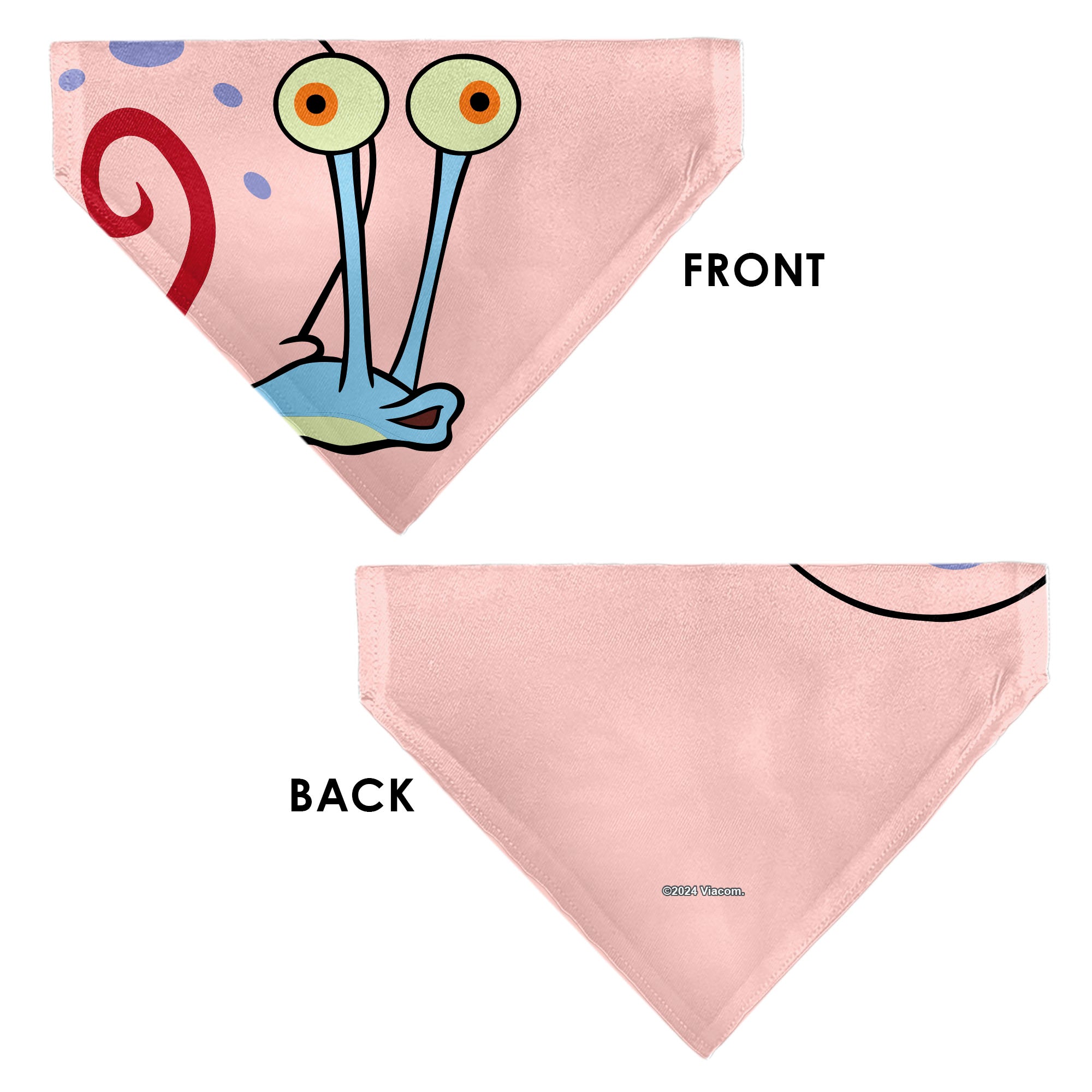 Pet Bandana - SpongeBob SquarePants Gary the Snail Face Close-Up Pink Pet Bandanas SpongeBob SquarePants