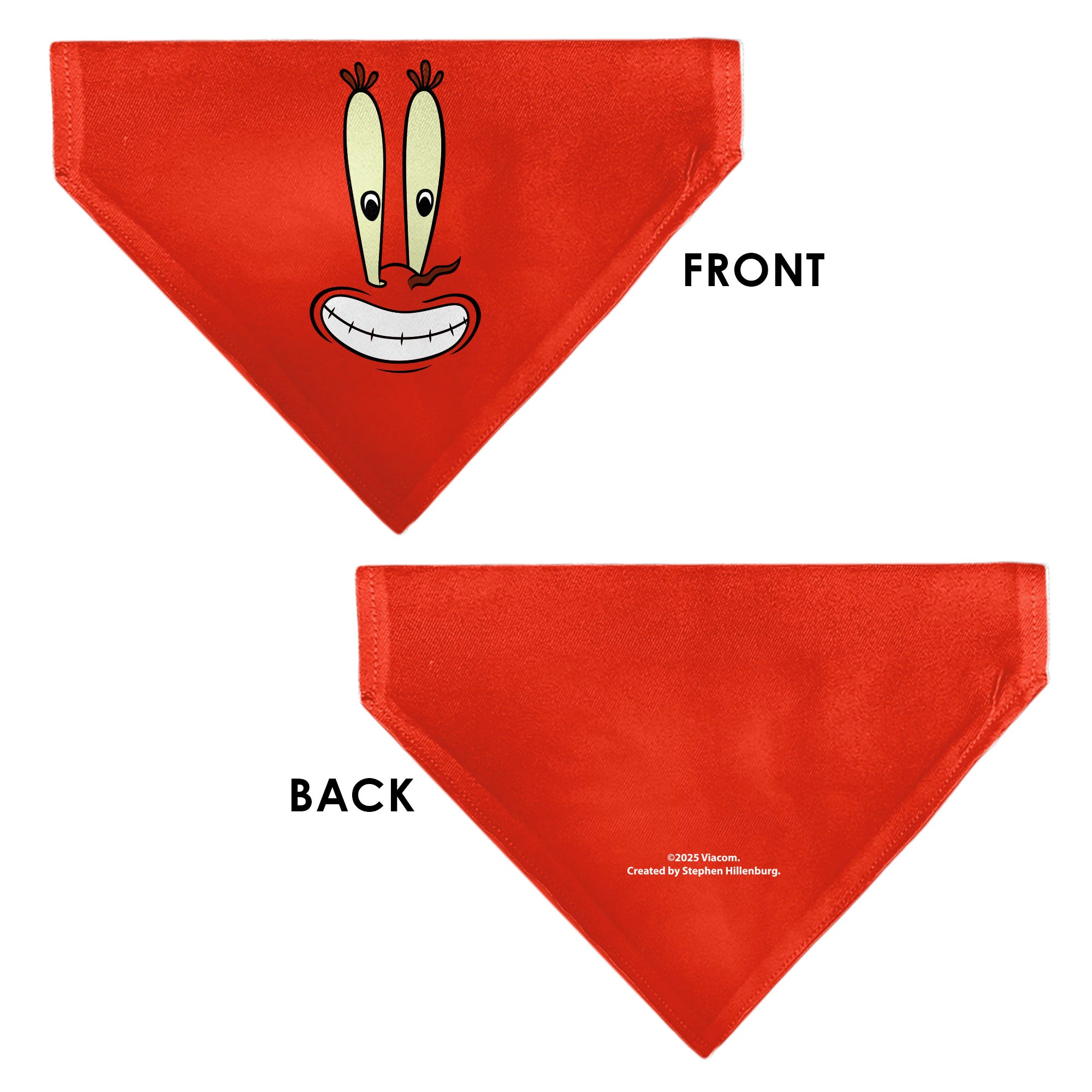 Pet Bandana - SpongeBob SquarePants Mr. Krabs Character Close-Up Red Pet Bandanas SpongeBob SquarePants