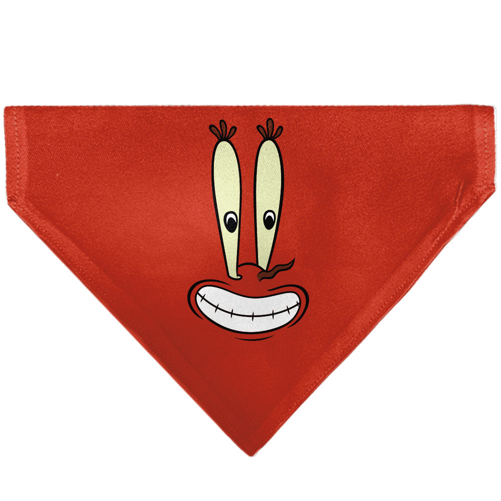 Pet Bandana - SpongeBob SquarePants Mr. Krabs Character Close-Up Red Pet Bandanas SpongeBob SquarePants