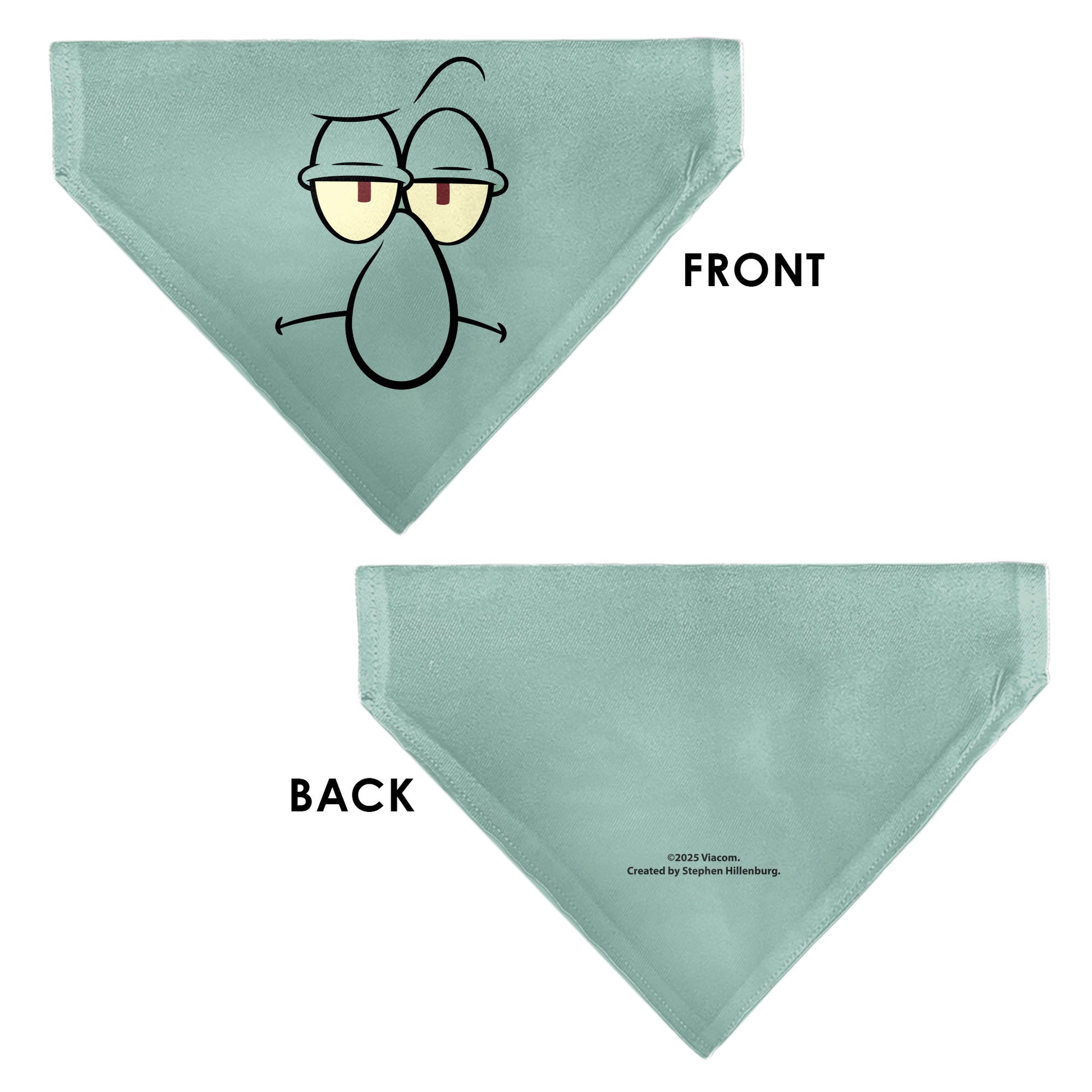 Pet Bandana - SpongeBob SquarePants Squidward Character Close-Up Blue Pet Bandanas SpongeBob SquarePants