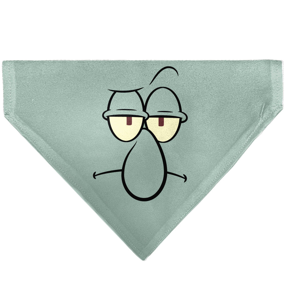 Pet Bandana - SpongeBob SquarePants Squidward Character Close-Up Blue Pet Bandanas SpongeBob SquarePants