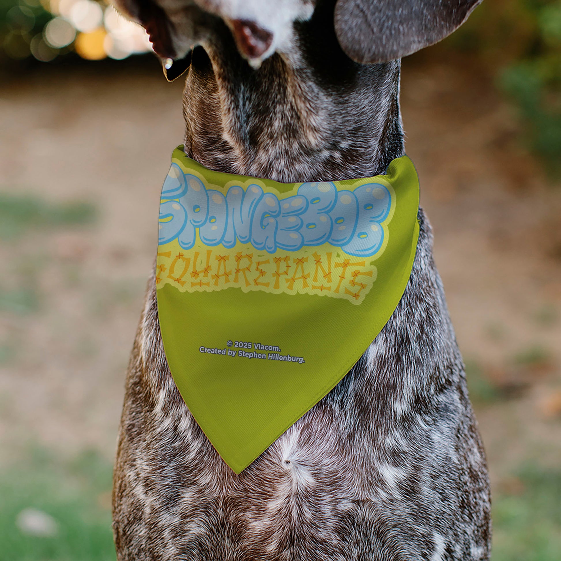 Pet Bandana - SpongeBob SquarePants Excited Smile Expression Yellow Pet Bandanas SpongeBob SquarePants