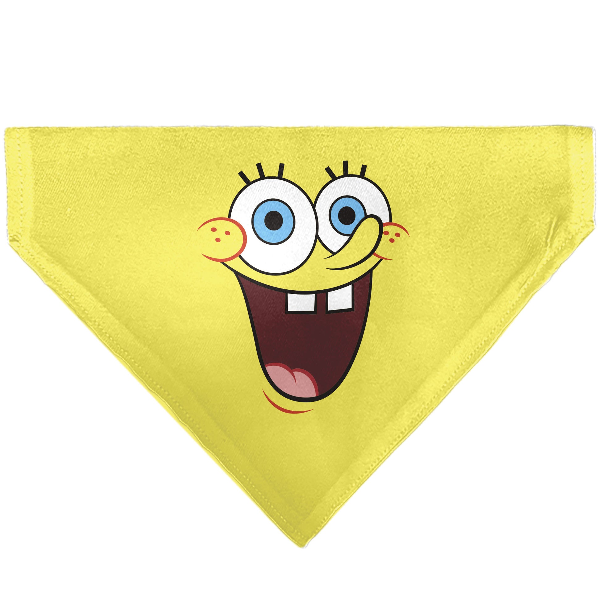 Pet Bandana - SpongeBob SquarePants Excited Smile Expression Yellow Pet Bandanas SpongeBob SquarePants