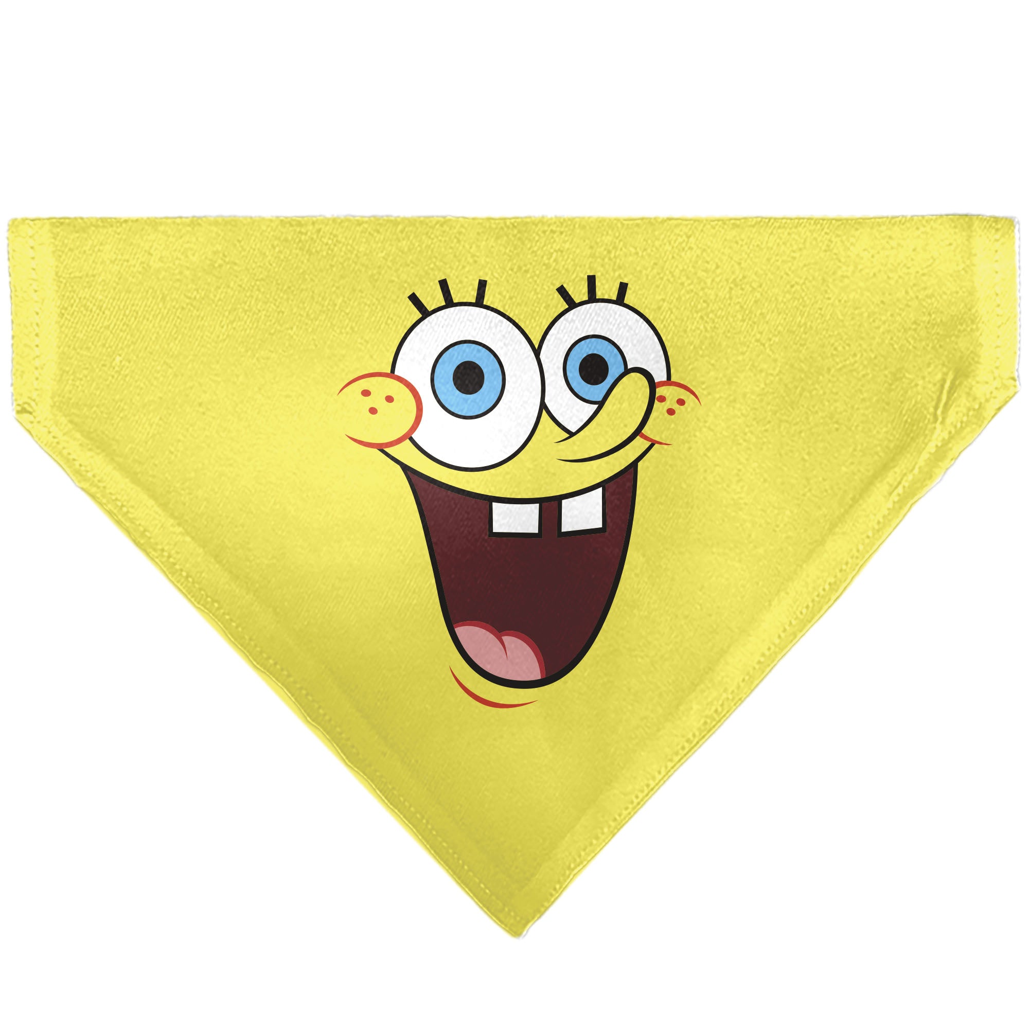 Pet Bandana - SpongeBob SquarePants Excited Smile Expression Yellow Pet Bandanas SpongeBob SquarePants