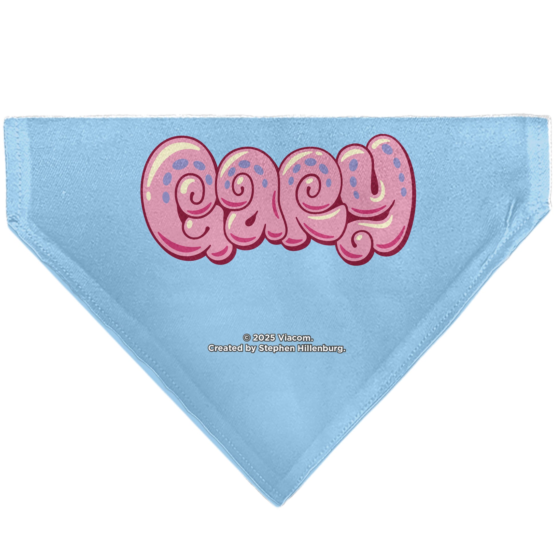 Pet Bandana - GARY the Snail Smiling Face Close-Up and Text Blue/Pinks Pet Bandanas SpongeBob SquarePants