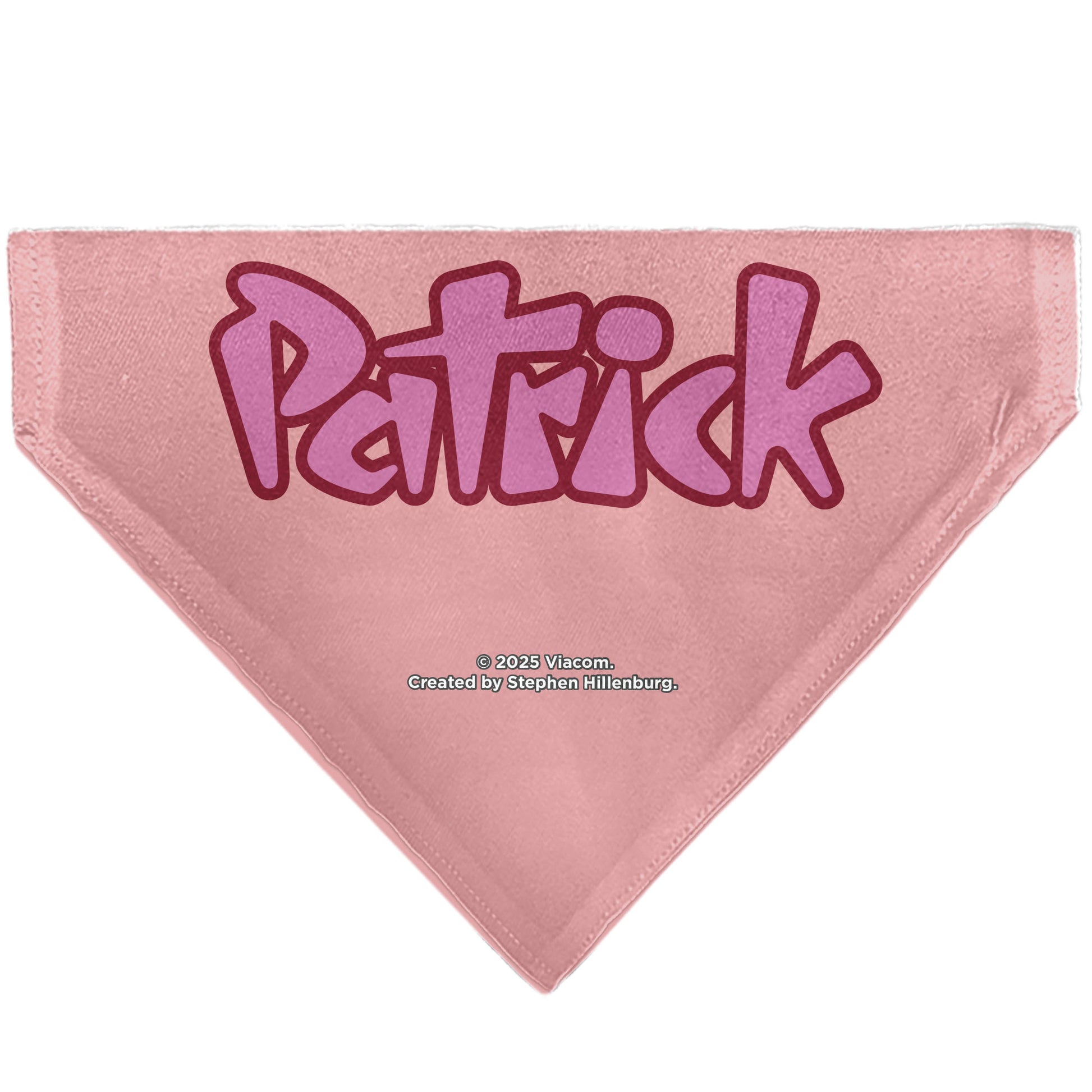 Pet Bandana - PATRICK Star Smiling Face Close-Up and Text Pinks/Reds Pet Bandanas SpongeBob SquarePants