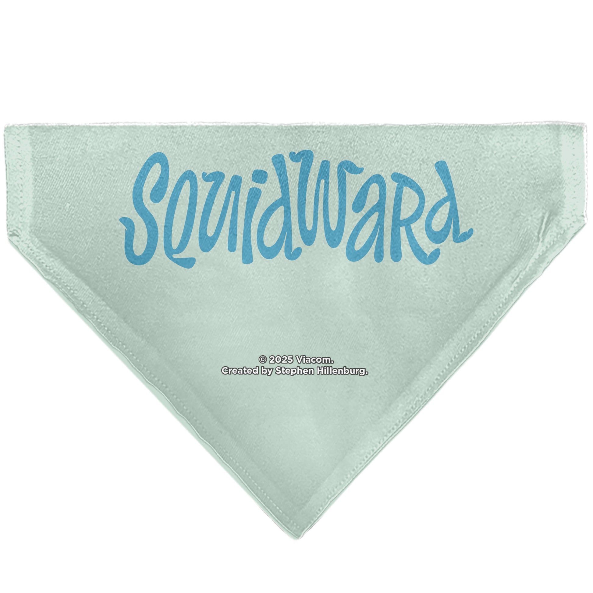 Pet Bandana - SQUIDWARD Frowning Face Close-Up and Text Blues Pet Bandanas SpongeBob SquarePants