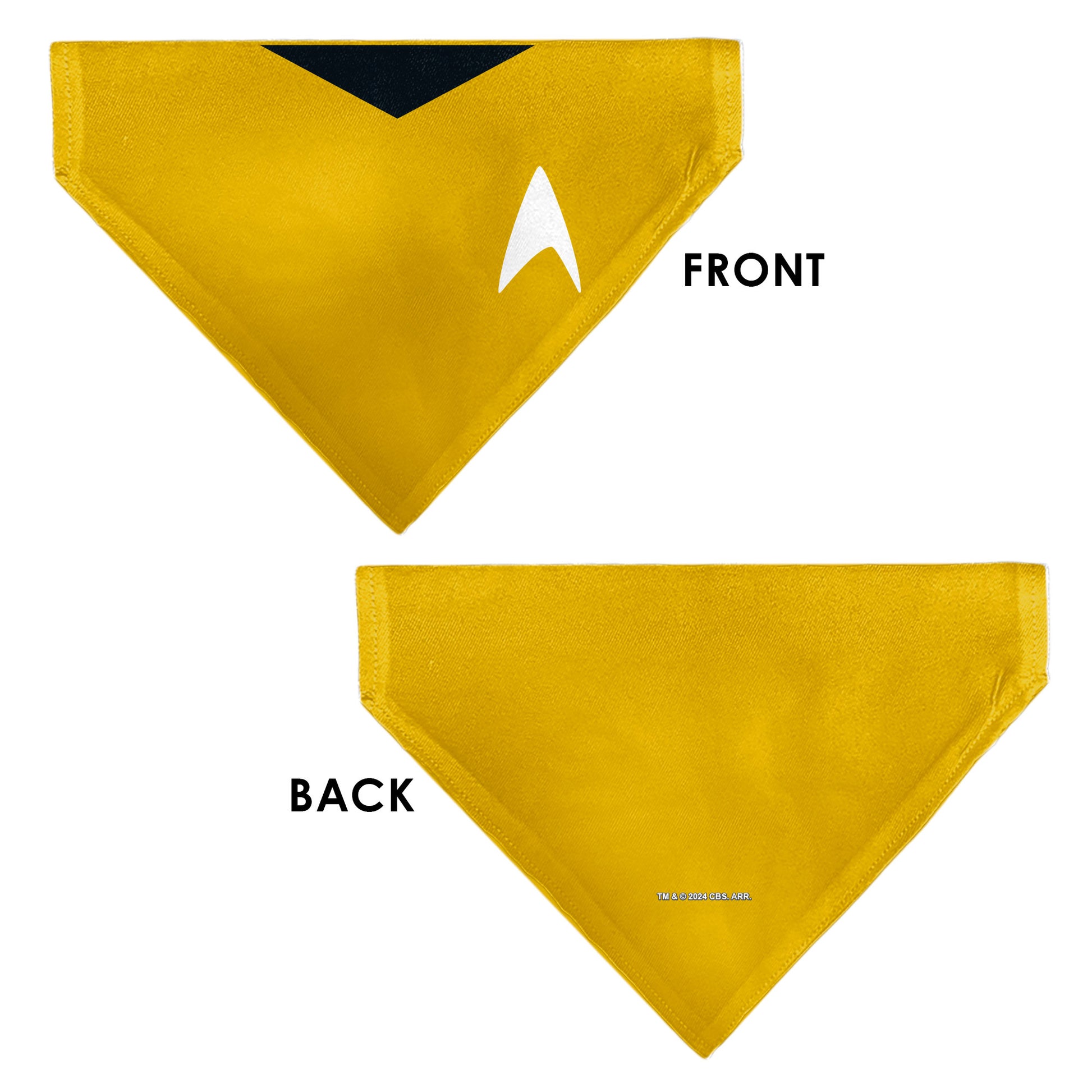Pet Bandana - Star Trek Original Series Golden Yellow Uniform Print Pet Bandanas Star Trek