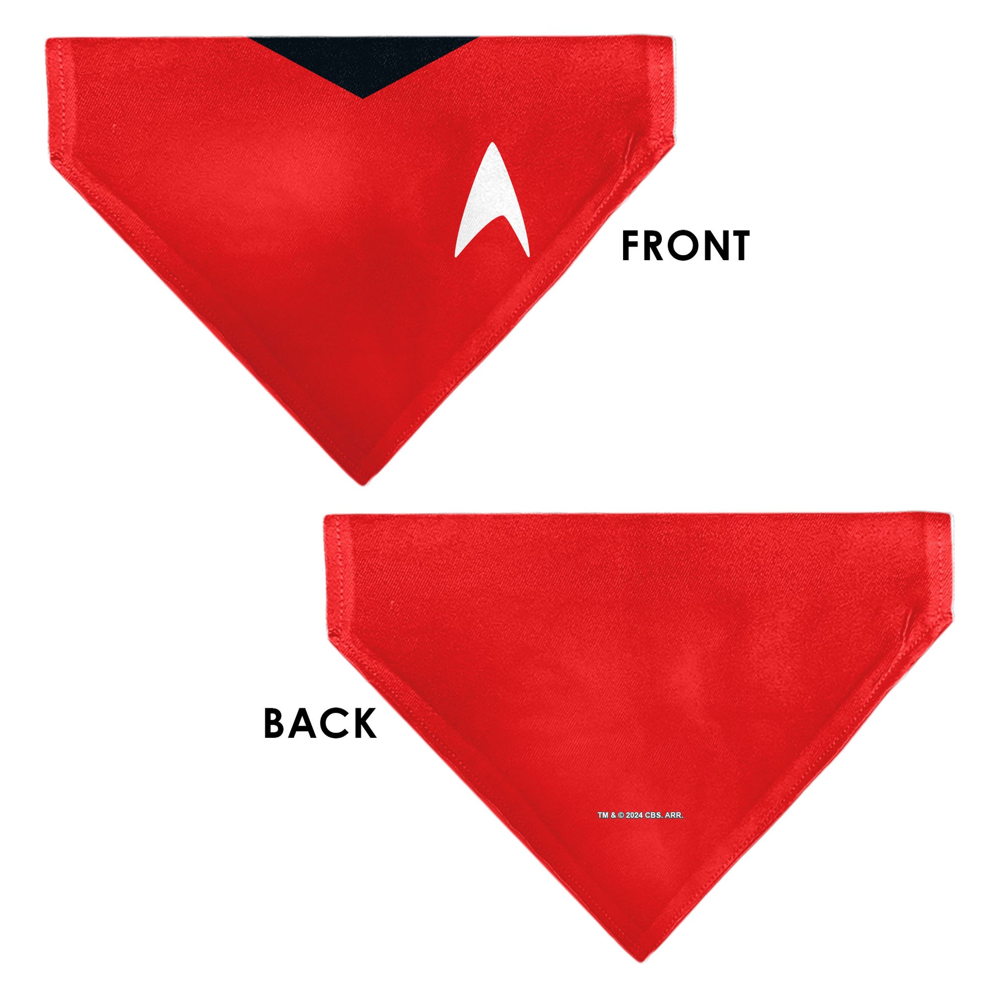 Pet Bandana - Star Trek Original Series Red Uniform Print Pet Bandanas Star Trek