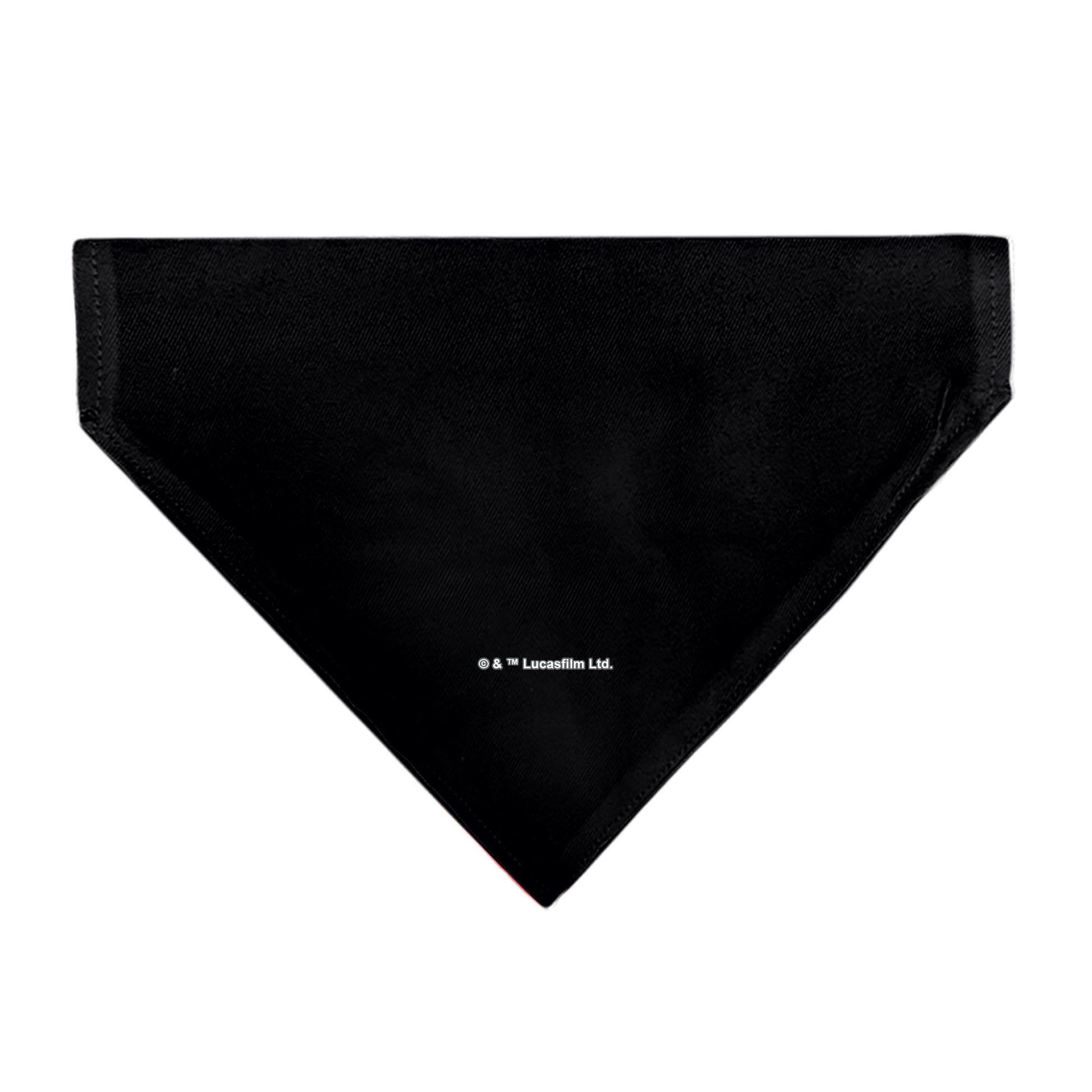 Pet Bandana - Star Wars Grogu Baby Yoda Smiling Impression Painting Black Pet Bandanas Star Wars