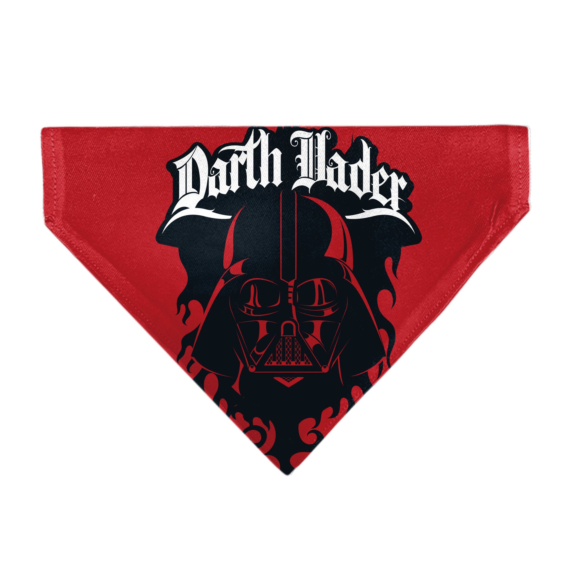 Pet Bandana - Star Wars DARTH VADER Face and Text Flame Red/Black/White Pet Bandanas Star Wars