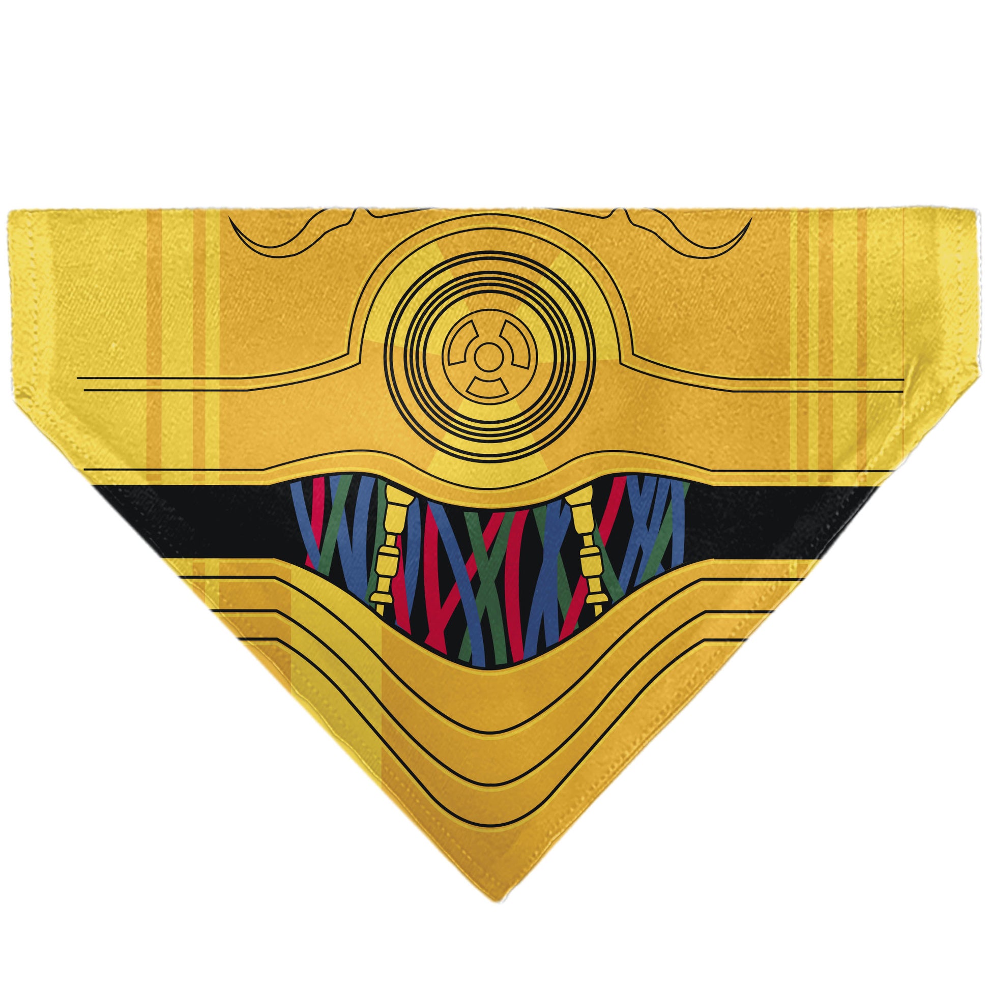 Pet Bandana - Star Wars C-3PO Character Close-Up Yellow Pet Bandanas Star Wars