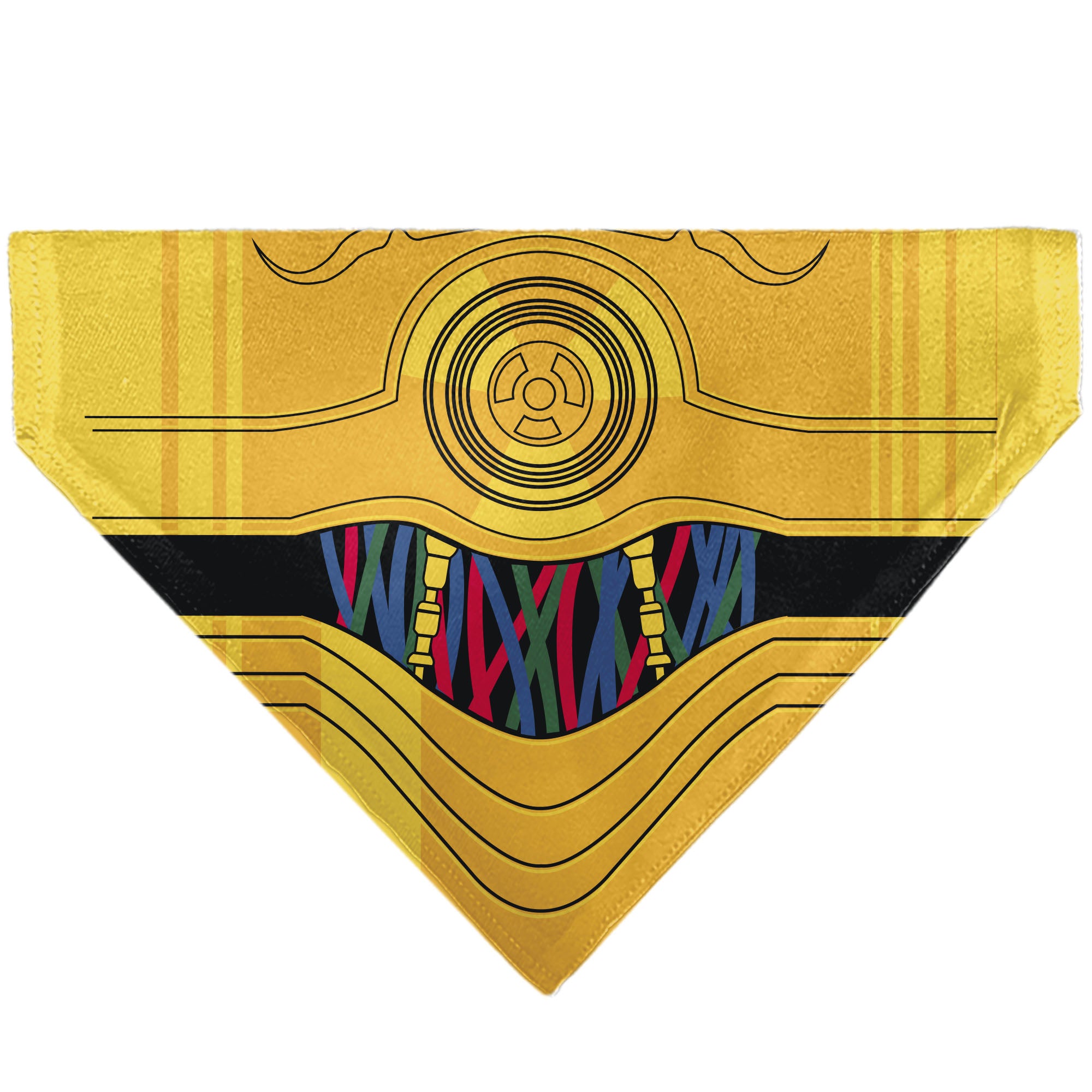 Pet Bandana - Star Wars C-3PO Character Close-Up Yellow Pet Bandanas Star Wars