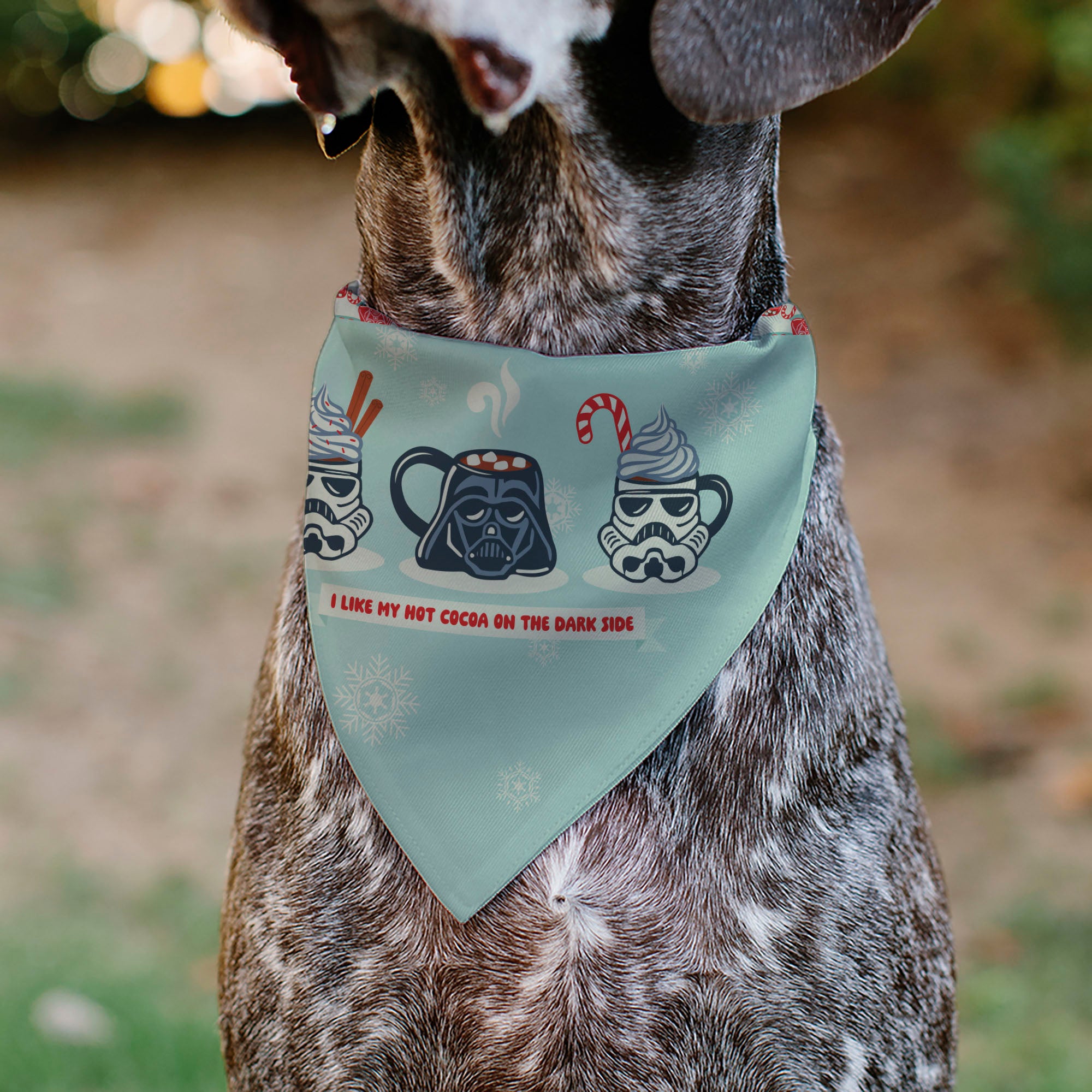 Pet Bandana - Star Wars Holiday HOT COCOA Quote Vader and Stormtrooper Mugs Pet Bandanas Star Wars