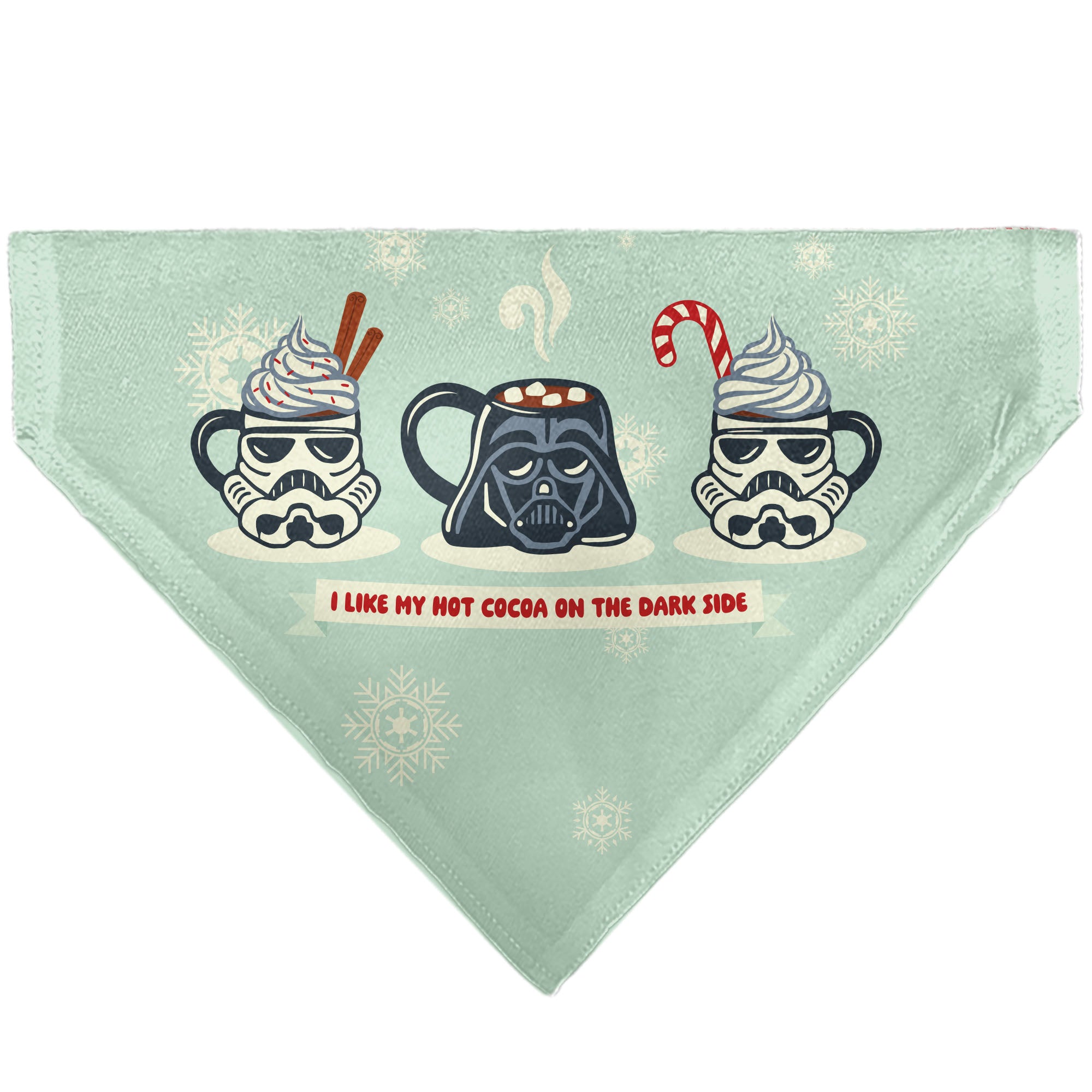 Pet Bandana - Star Wars Holiday HOT COCOA Quote Vader and Stormtrooper Mugs Pet Bandanas Star Wars