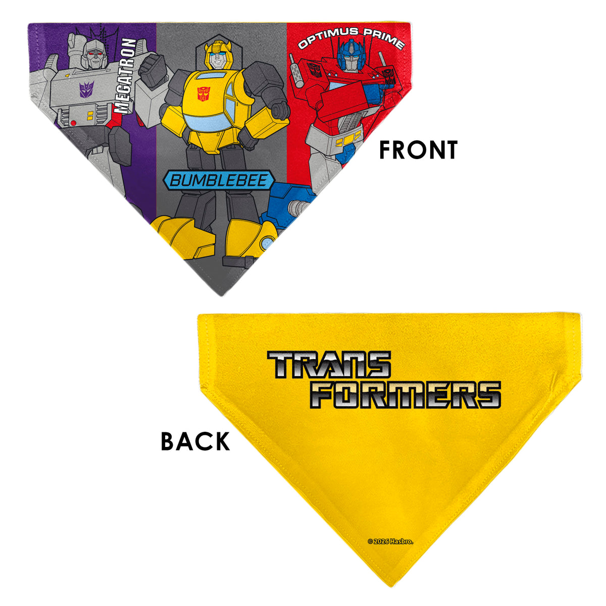 Pet Bandana - Transformers Three Character Pose Blocks Multi Color Pet Bandanas Transformers