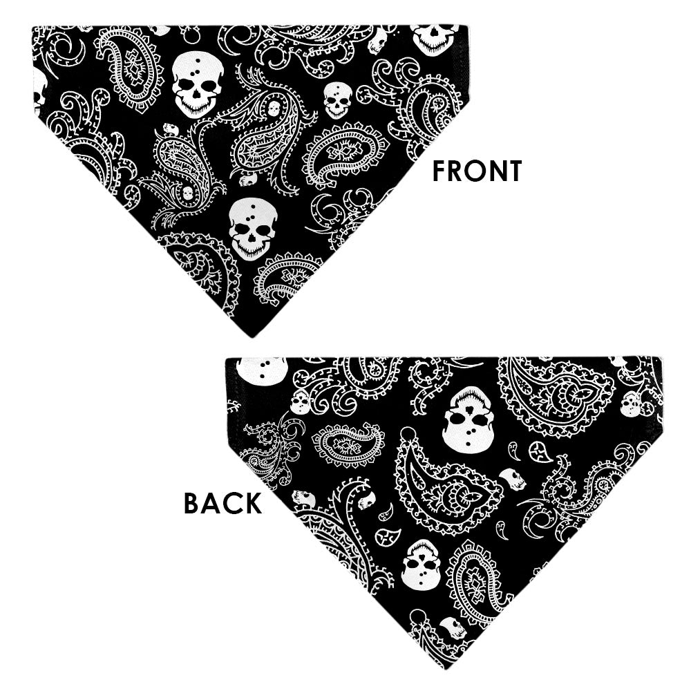 Pet Bandana - Bandana/Skulls Black/White Pet Bandanas Buckle-Down