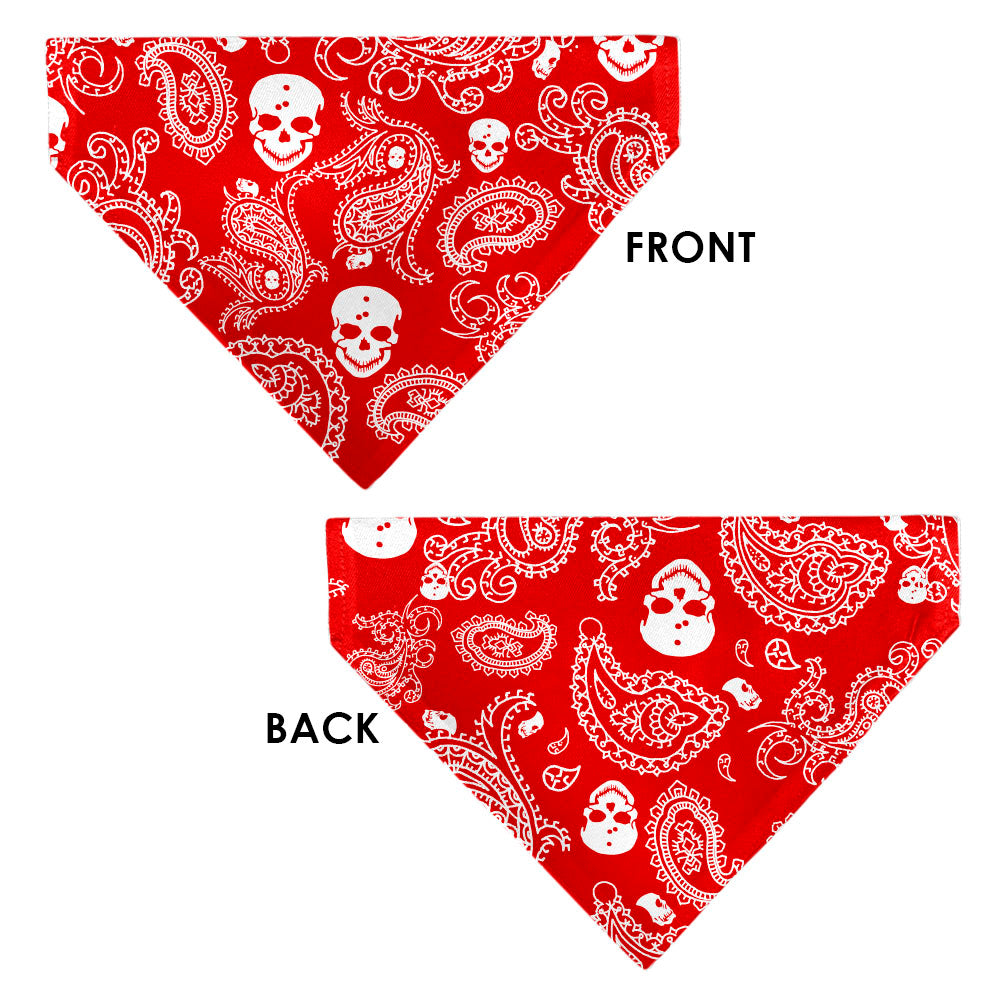 Pet Bandana - Bandana/Skulls Red/White Pet Bandanas Buckle-Down