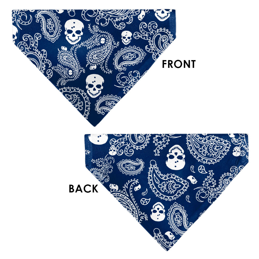 Pet Bandana - Bandana/Skulls Royal/White Pet Bandanas Buckle-Down