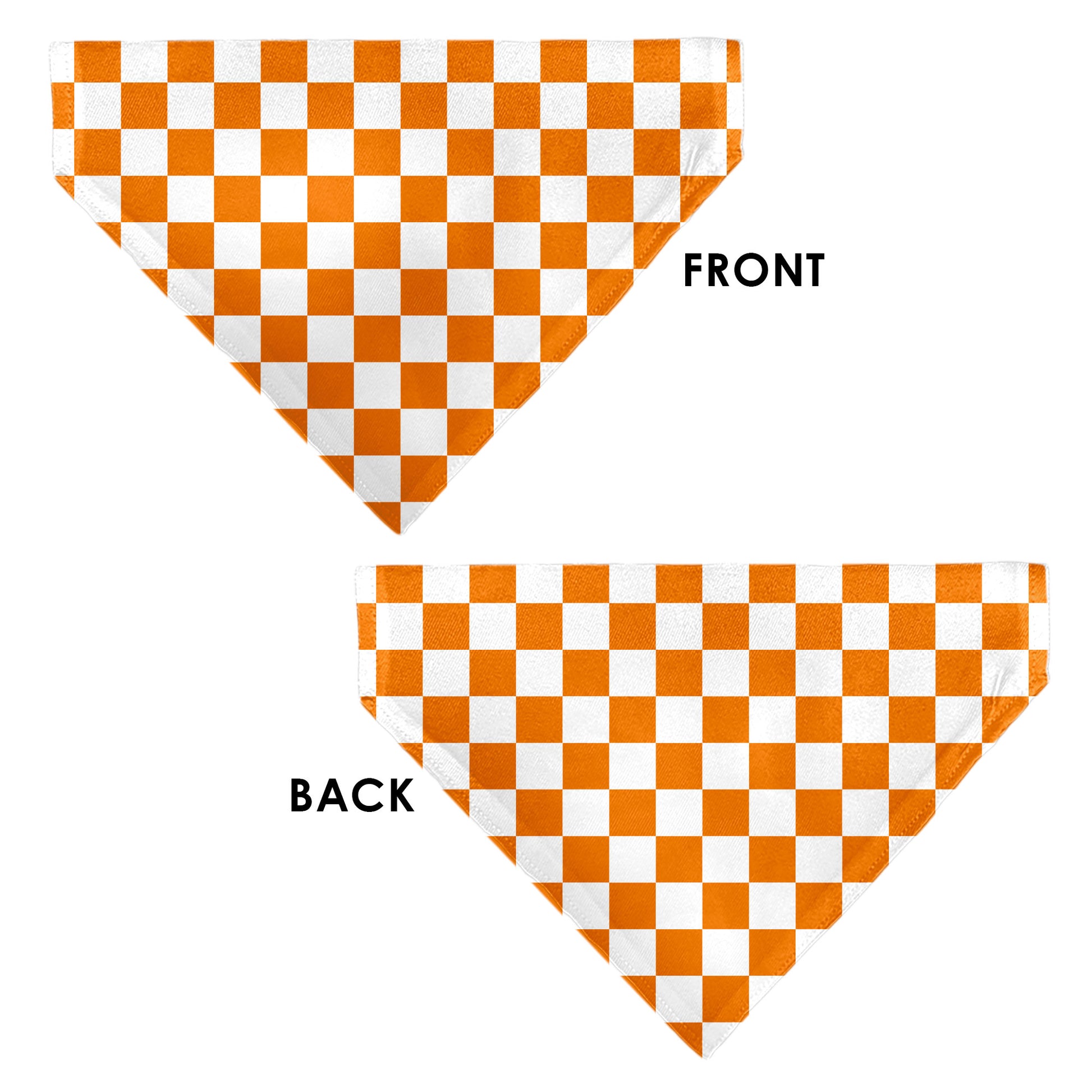 Pet Bandana - Checker White/TN Orange Pet Bandanas Buckle-Down