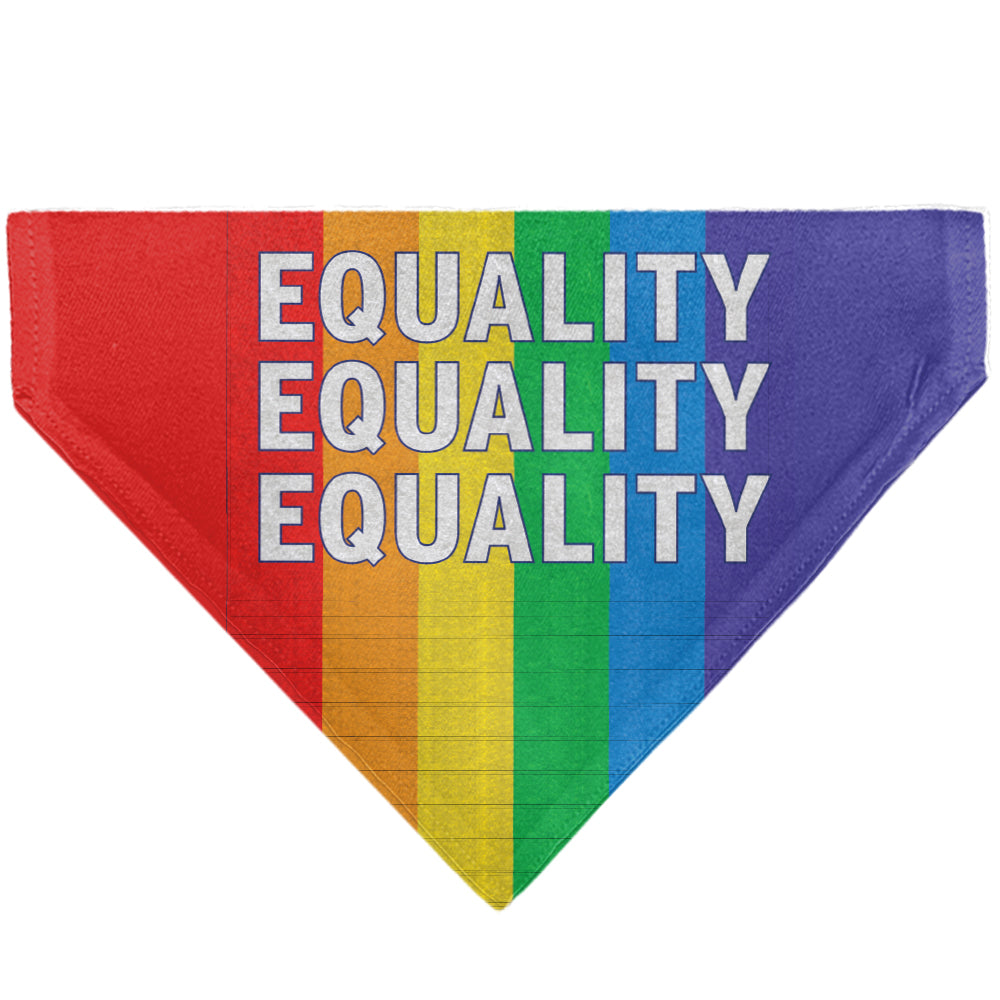 Pet Bandana - EQUALITY Blocks Rainbow/Blue/White Pet Bandanas Buckle-Down