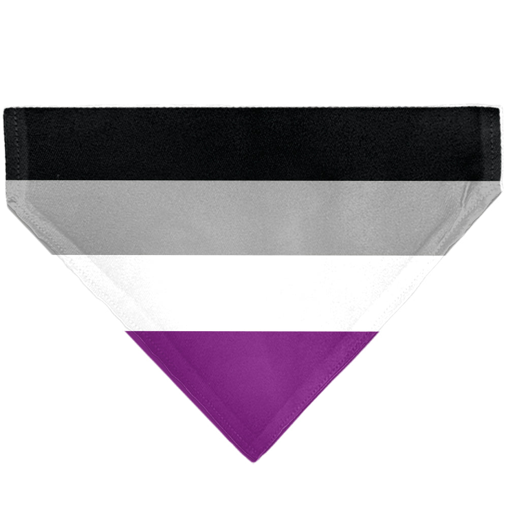 Pet Bandana - Flag Asexual Black/Gray/White/Purple Pet Bandanas Buckle-Down
