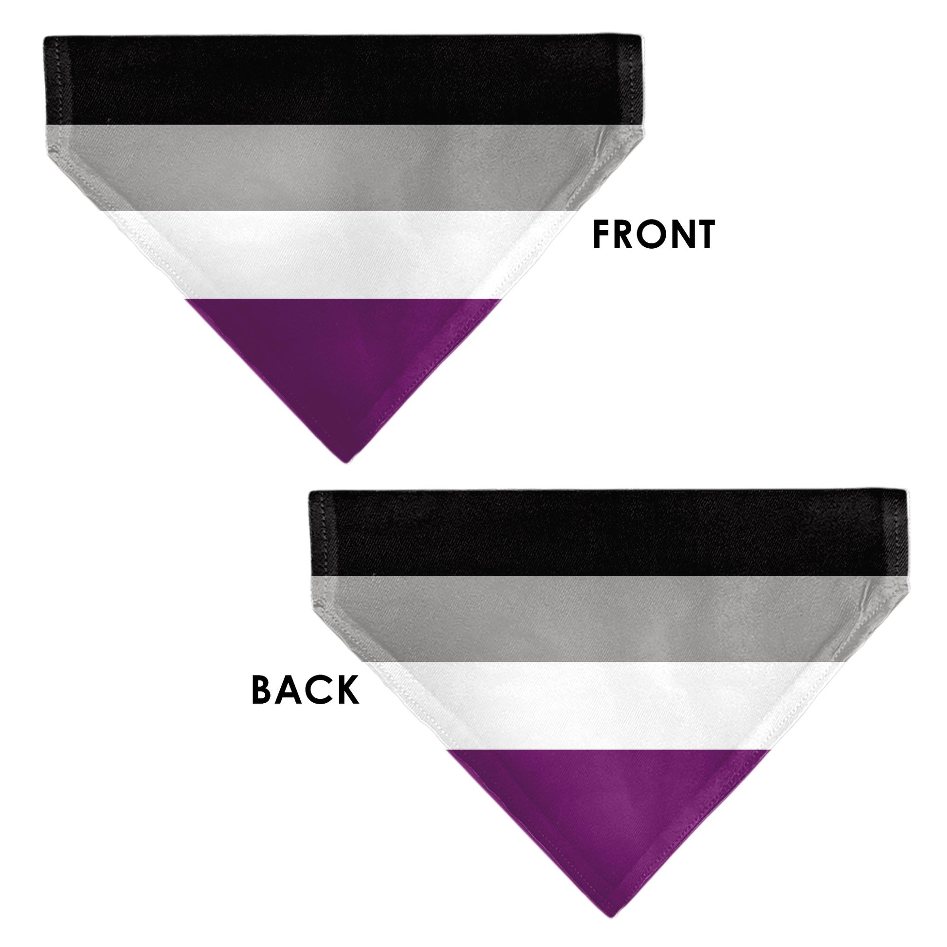 Pet Bandana - Flag Asexual Black/Gray/White/Purple Pet Bandanas Buckle-Down