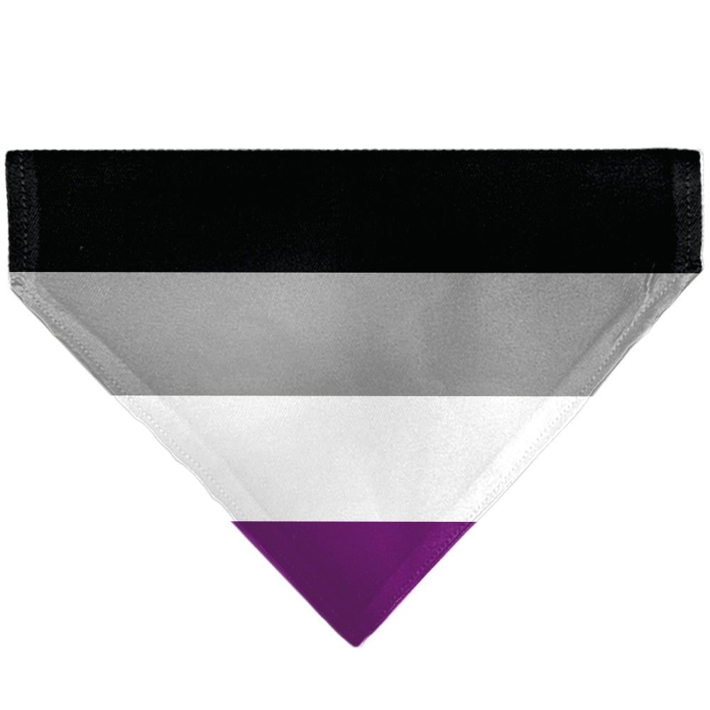 Pet Bandana - Flag Asexual Black/Gray/White/Purple Pet Bandanas Buckle-Down