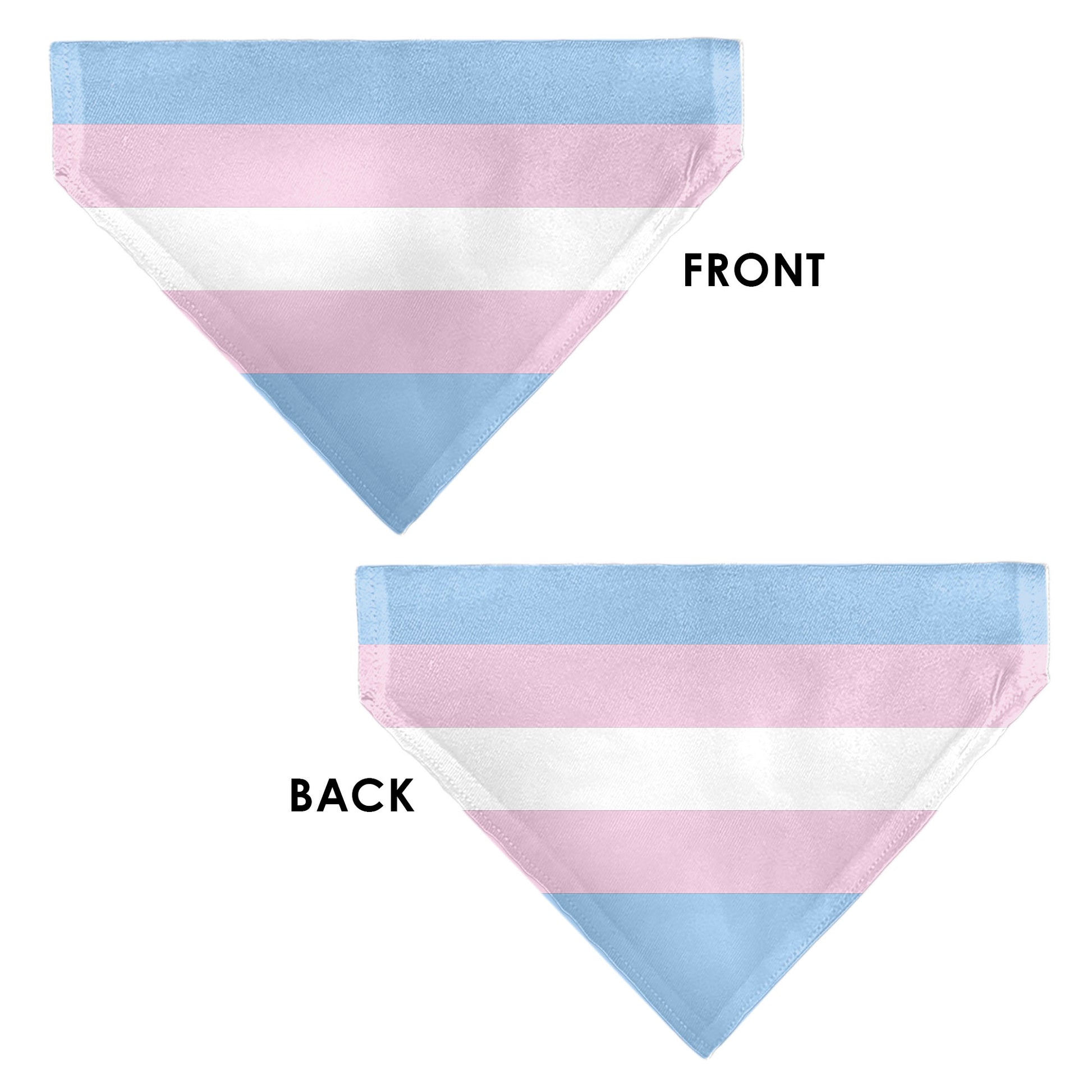 Pet Bandana - Flag Transgender Baby Blue/Baby Pink/White Pet Bandanas Buckle-Down