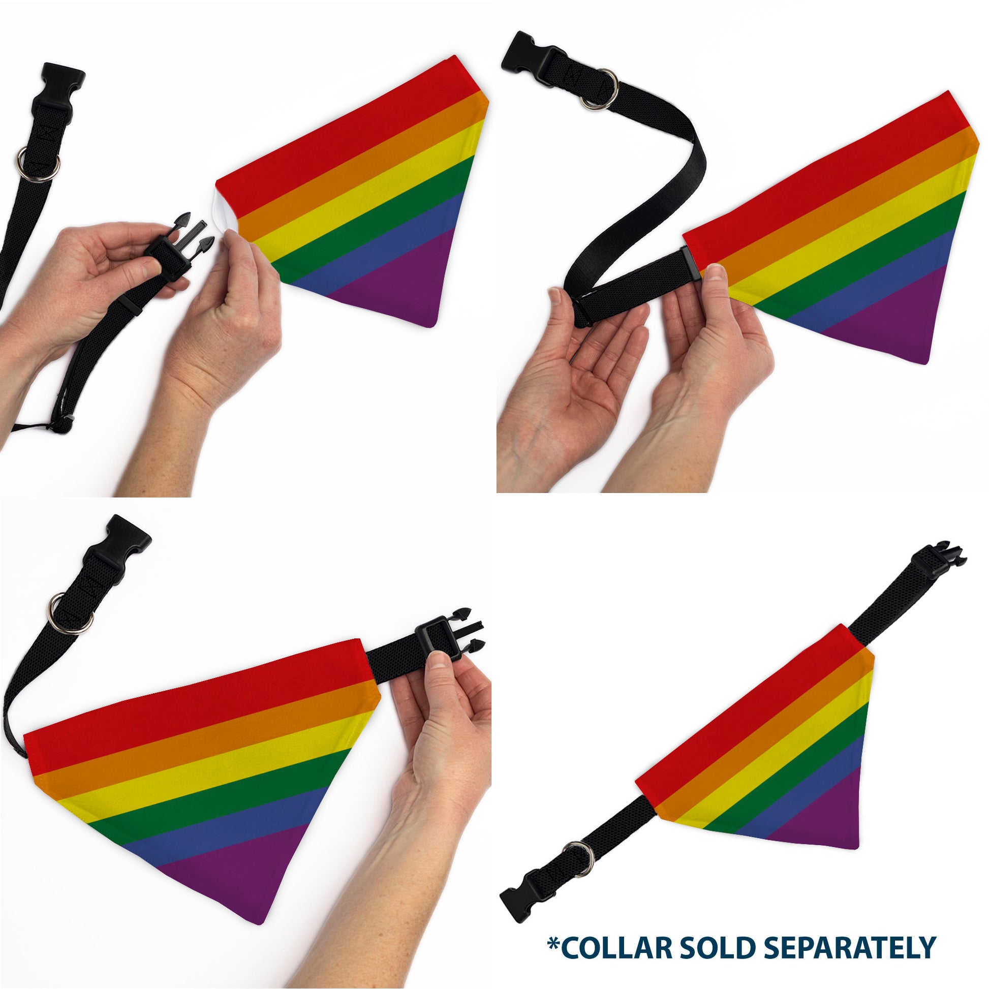 Pet Bandana - Flag Pride Rainbow Pet Bandanas Buckle-Down