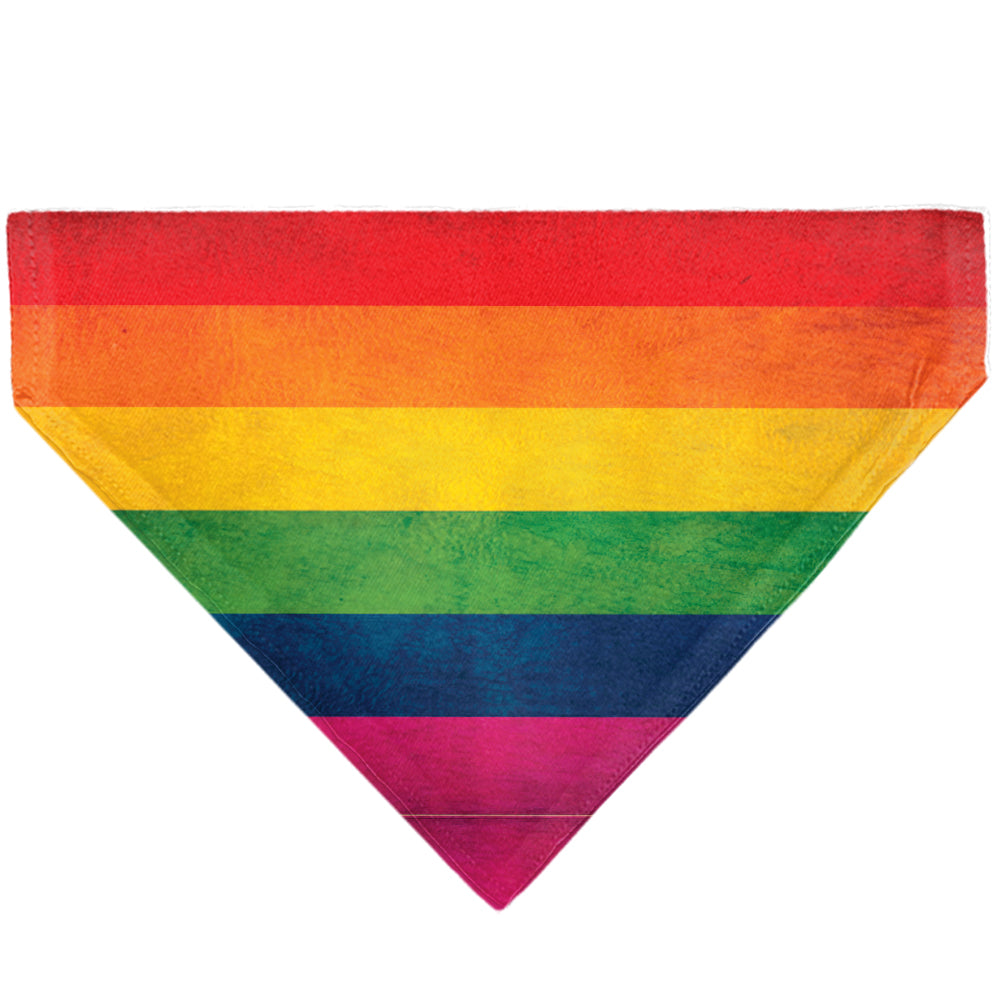 Pet Bandana - Flag Pride Distressed Rainbow Pet Bandanas Buckle-Down