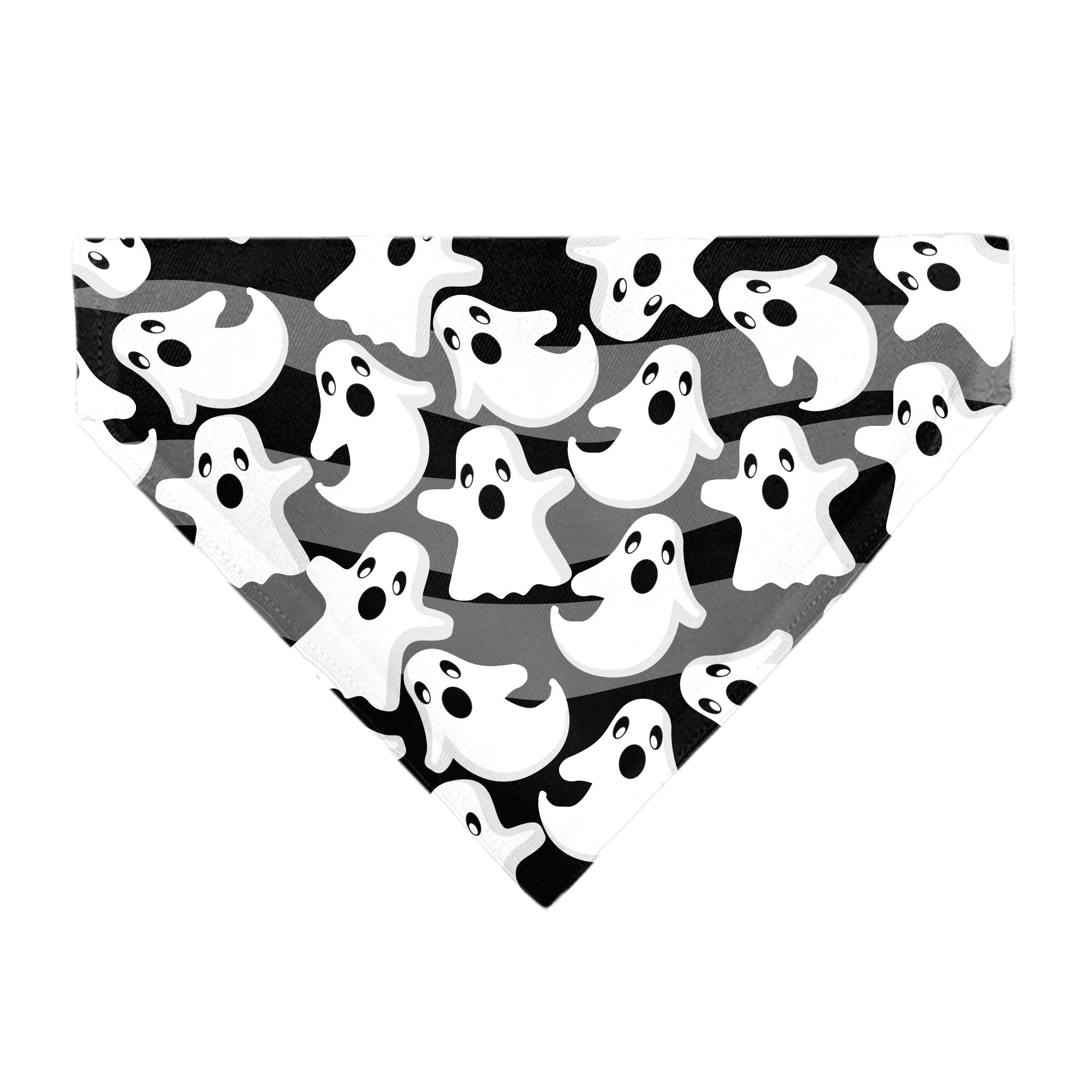 Pet Bandana - Ghosts Scattered Black/White Pet Bandanas Buckle-Down