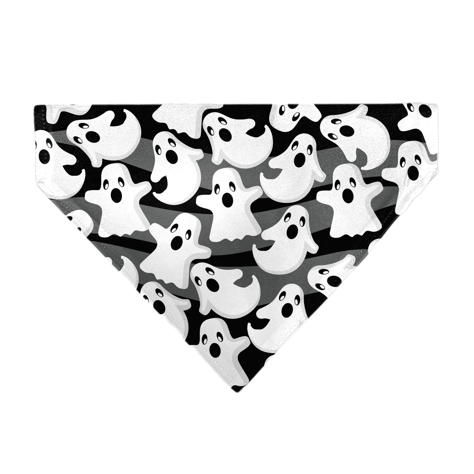 Pet Bandana - Ghosts Scattered Black/White Pet Bandanas Buckle-Down