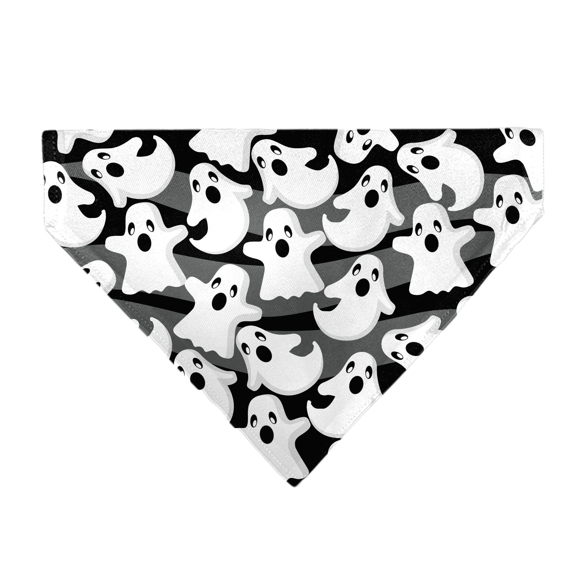 Pet Bandana - Ghosts Scattered Black/White Pet Bandanas Buckle-Down