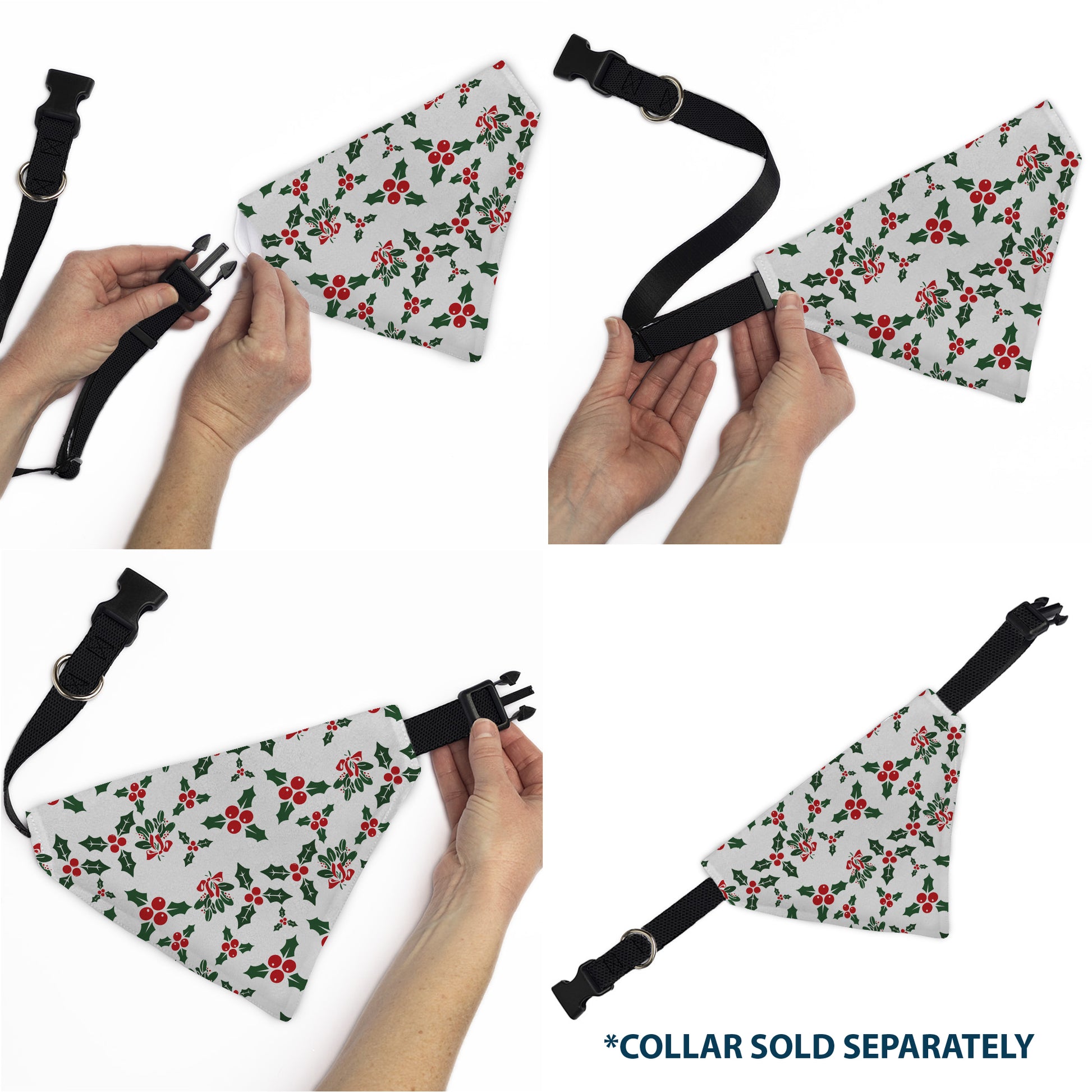 Pet Bandana - Holly & Mistletoe Pet Bandanas Buckle-Down