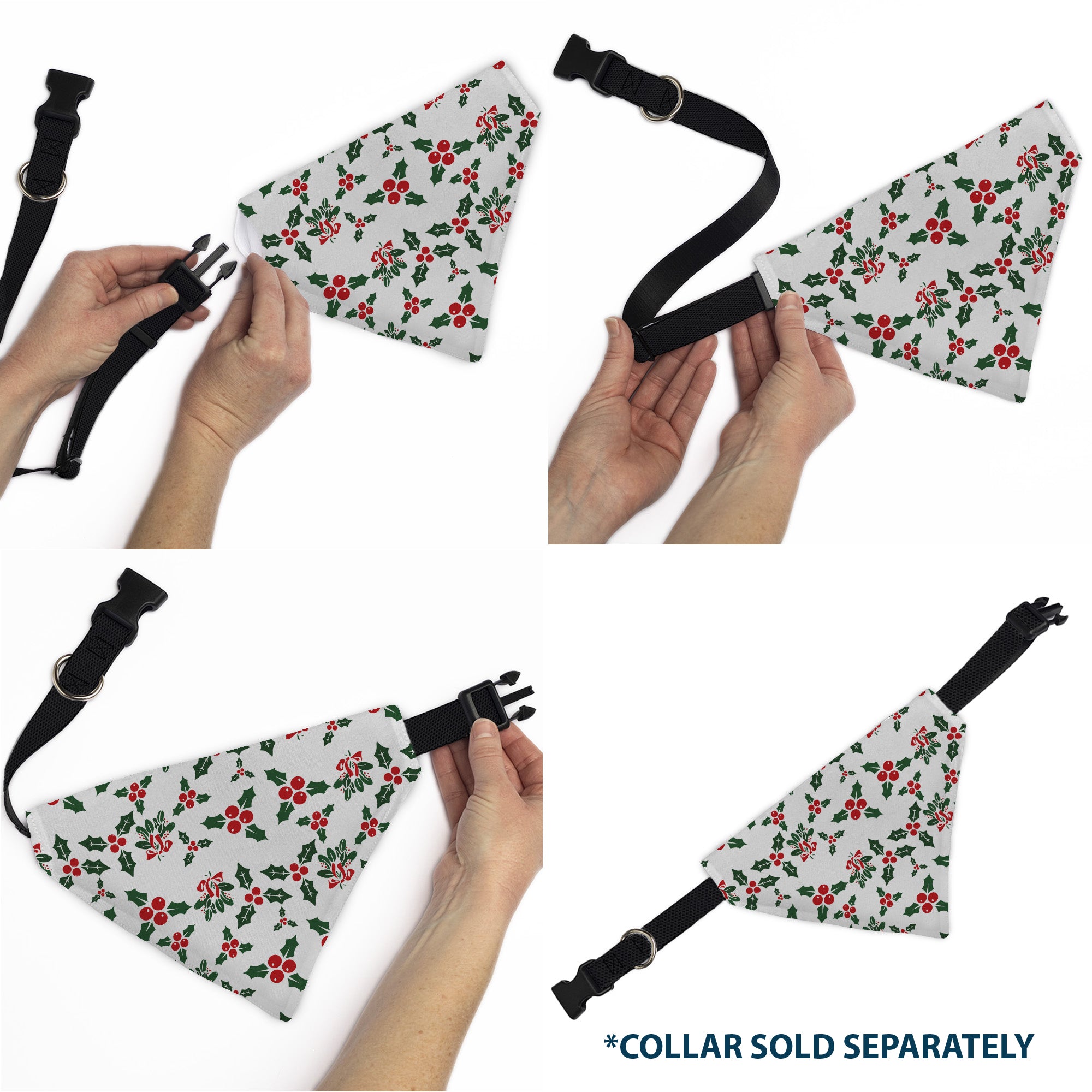 Pet Bandana - Holly & Mistletoe Pet Bandanas Buckle-Down