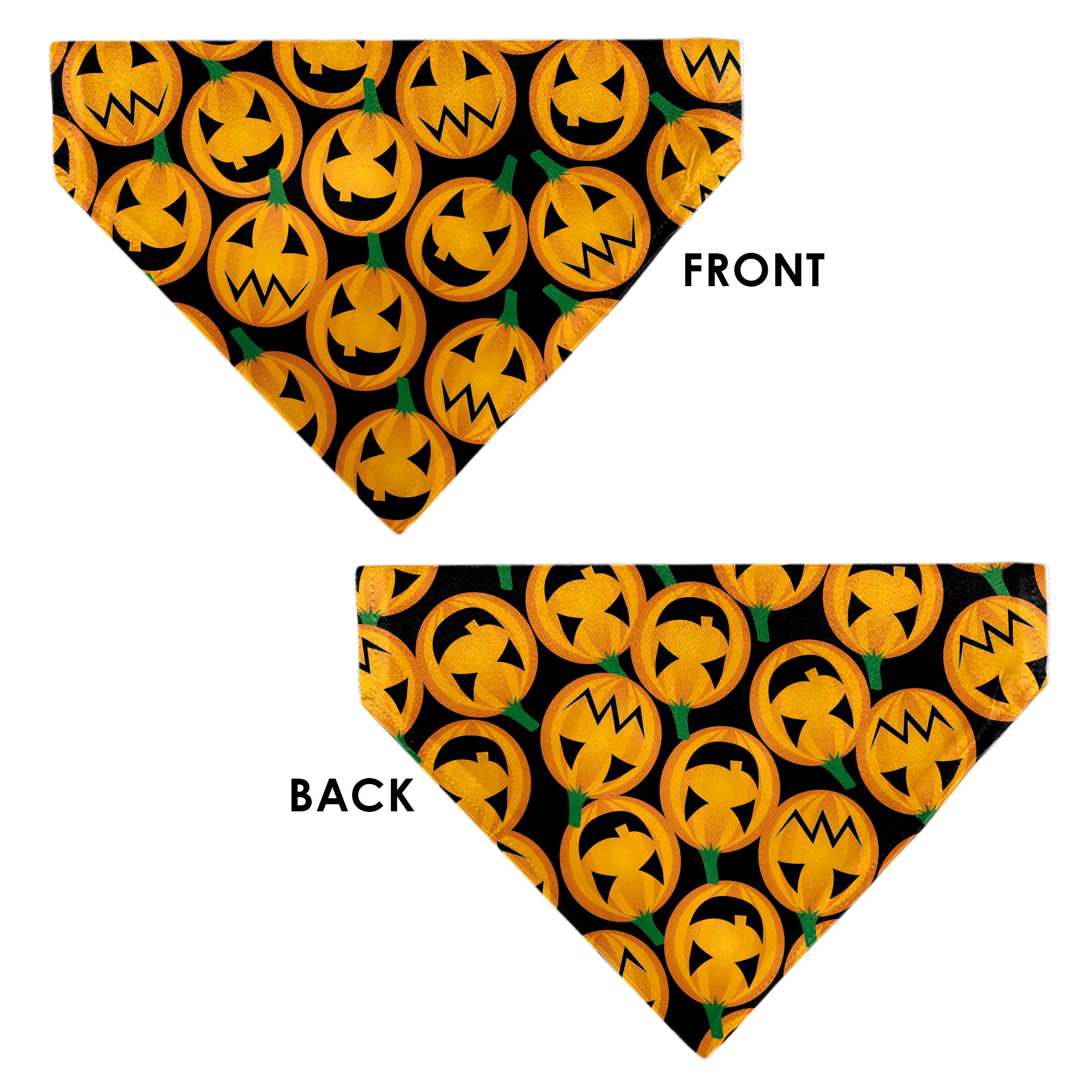 Pet Bandana - Jack-o'-Lantern Collage Black Pet Bandanas Buckle-Down
