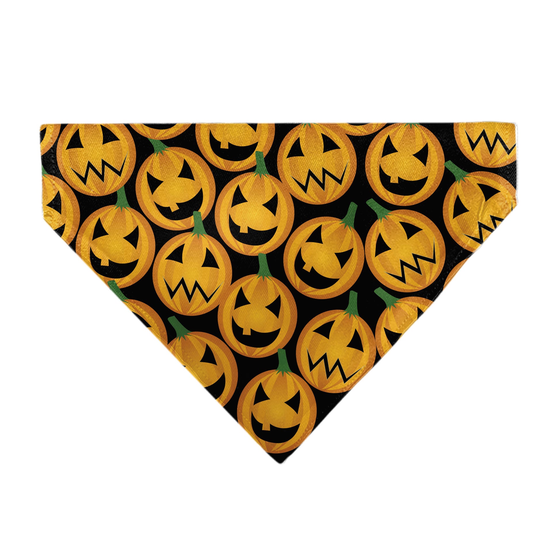 Pet Bandana - Jack-o'-Lantern Collage Black Pet Bandanas Buckle-Down
