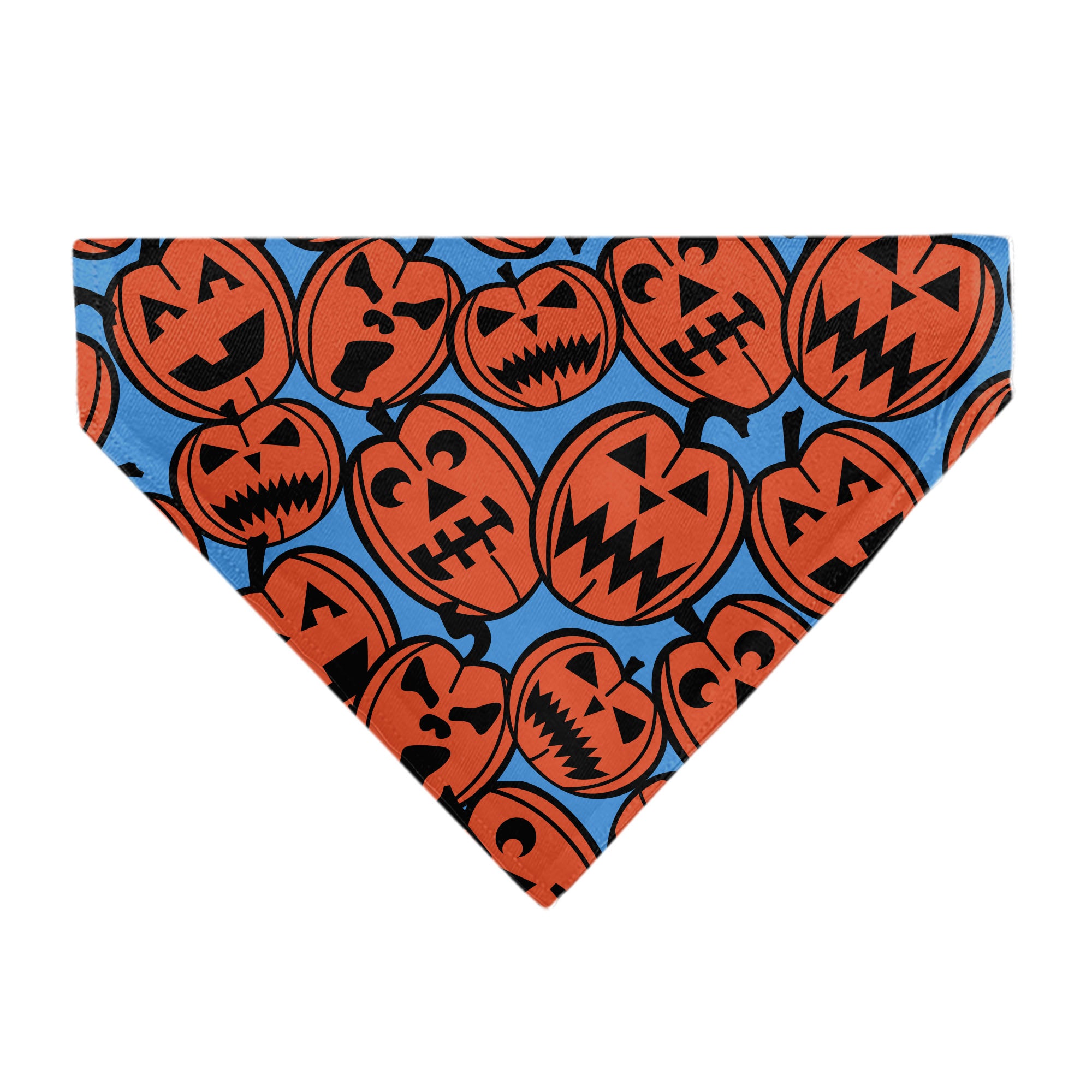 Pet Bandana - Jack-o'-Lanterns Blue Pet Bandanas Buckle-Down