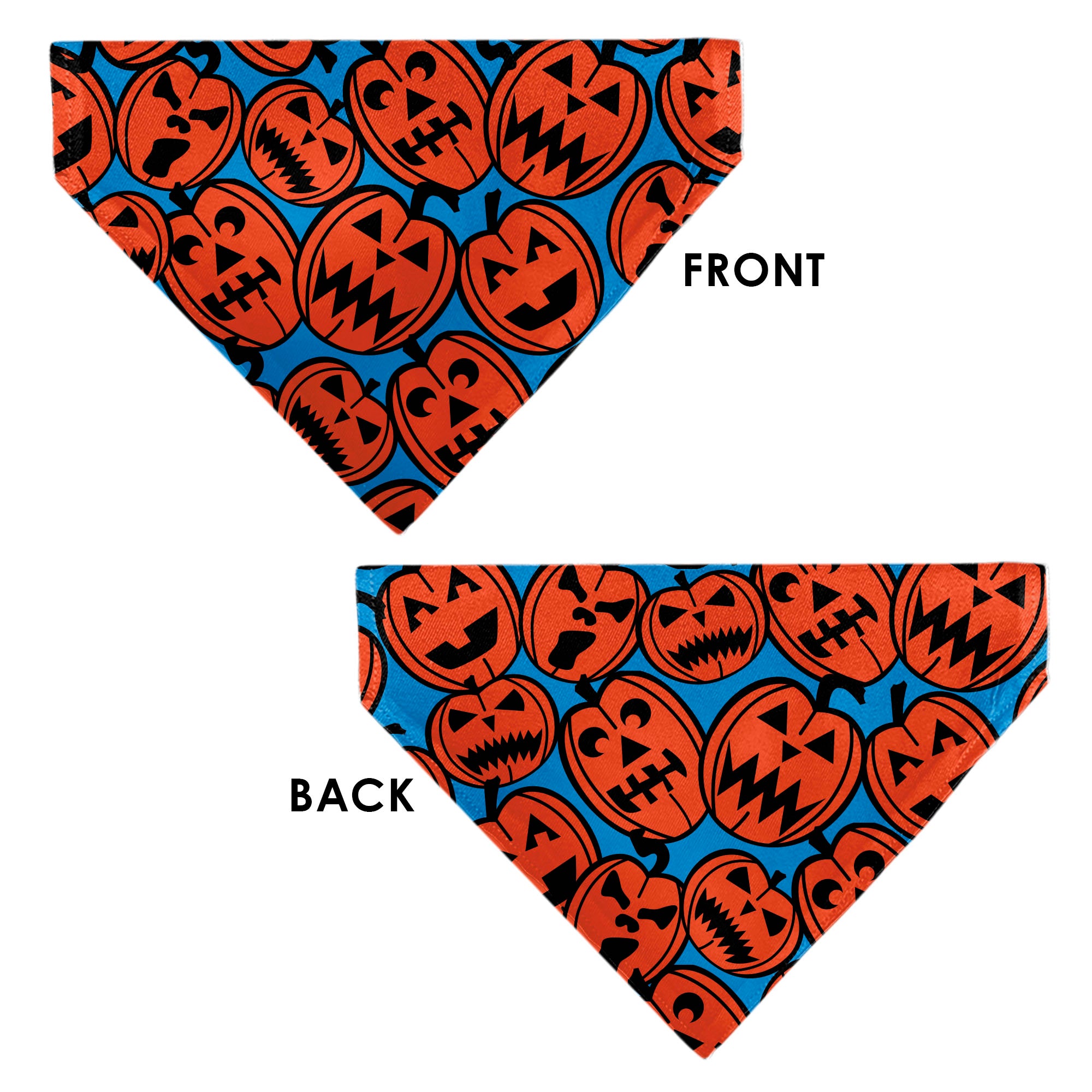 Pet Bandana - Jack-o'-Lanterns Blue Pet Bandanas Buckle-Down